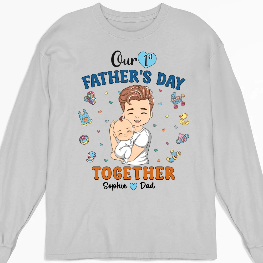1st Fathers Day Together - Personalized Custom Shirt - Image 14