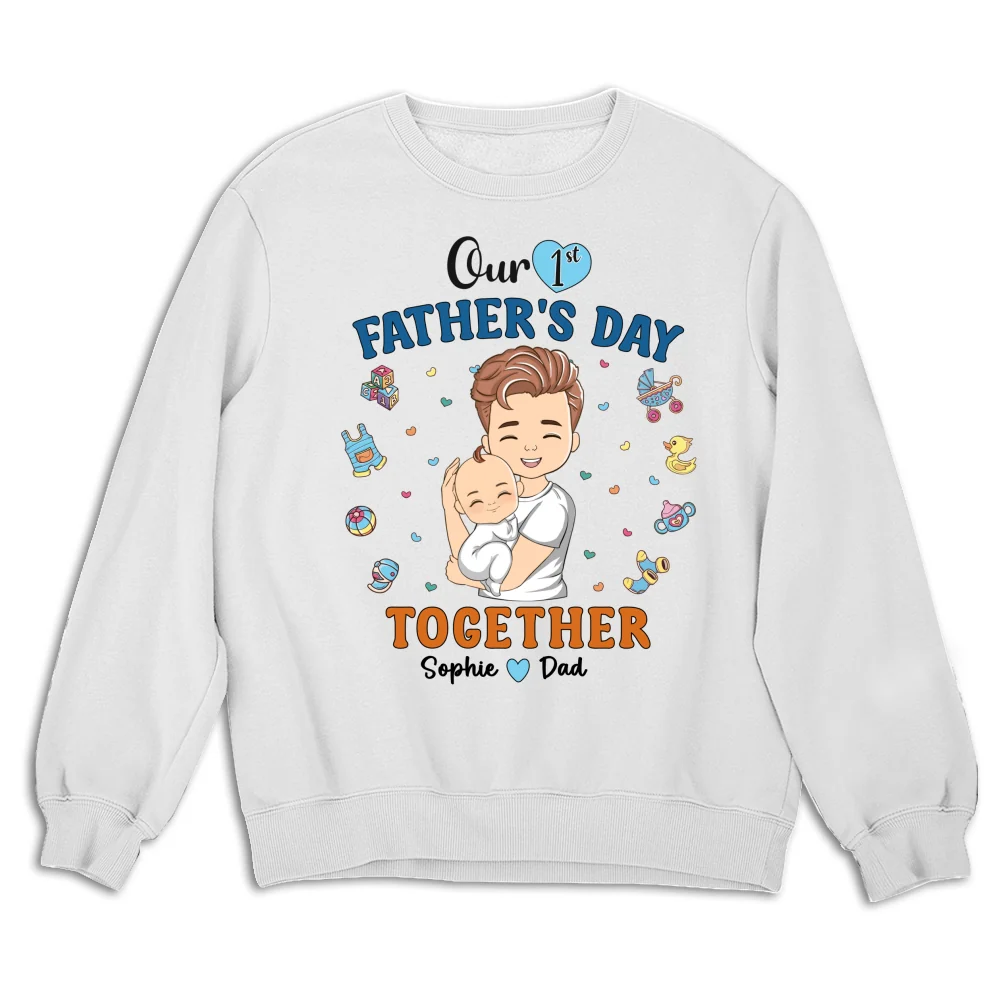 1st Fathers Day Together - Personalized Custom Shirt - Image 16