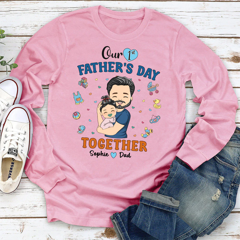 1st Fathers Day Together - Personalized Custom Shirt - Image 8