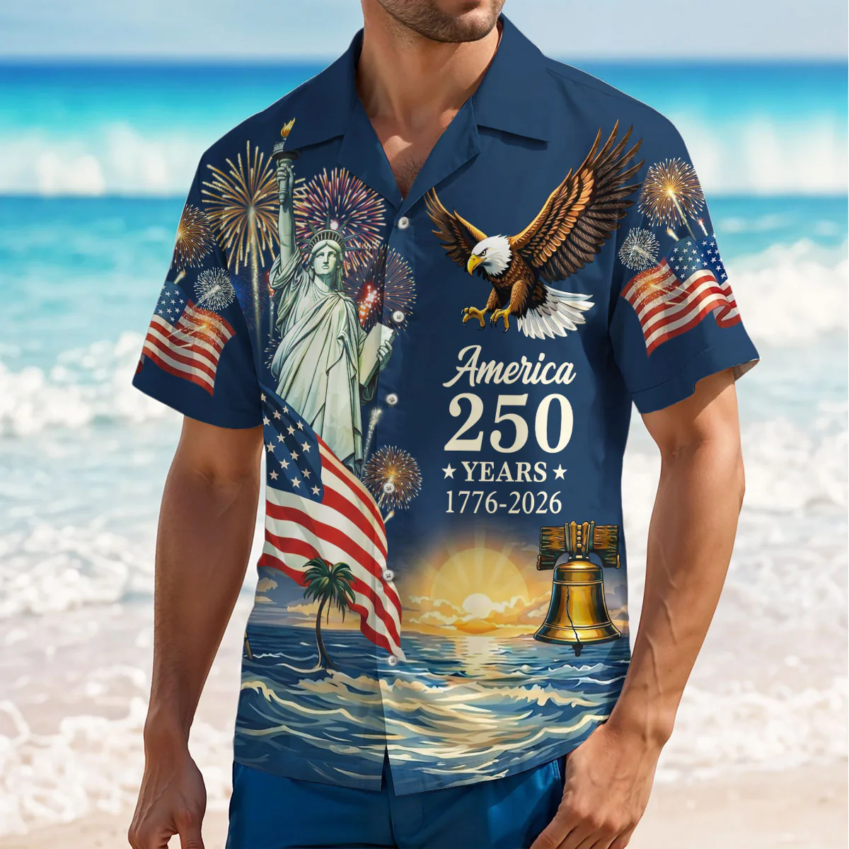 250th Anniversary USA - Personalized Custom Hawaiian Shirt - Image 4
