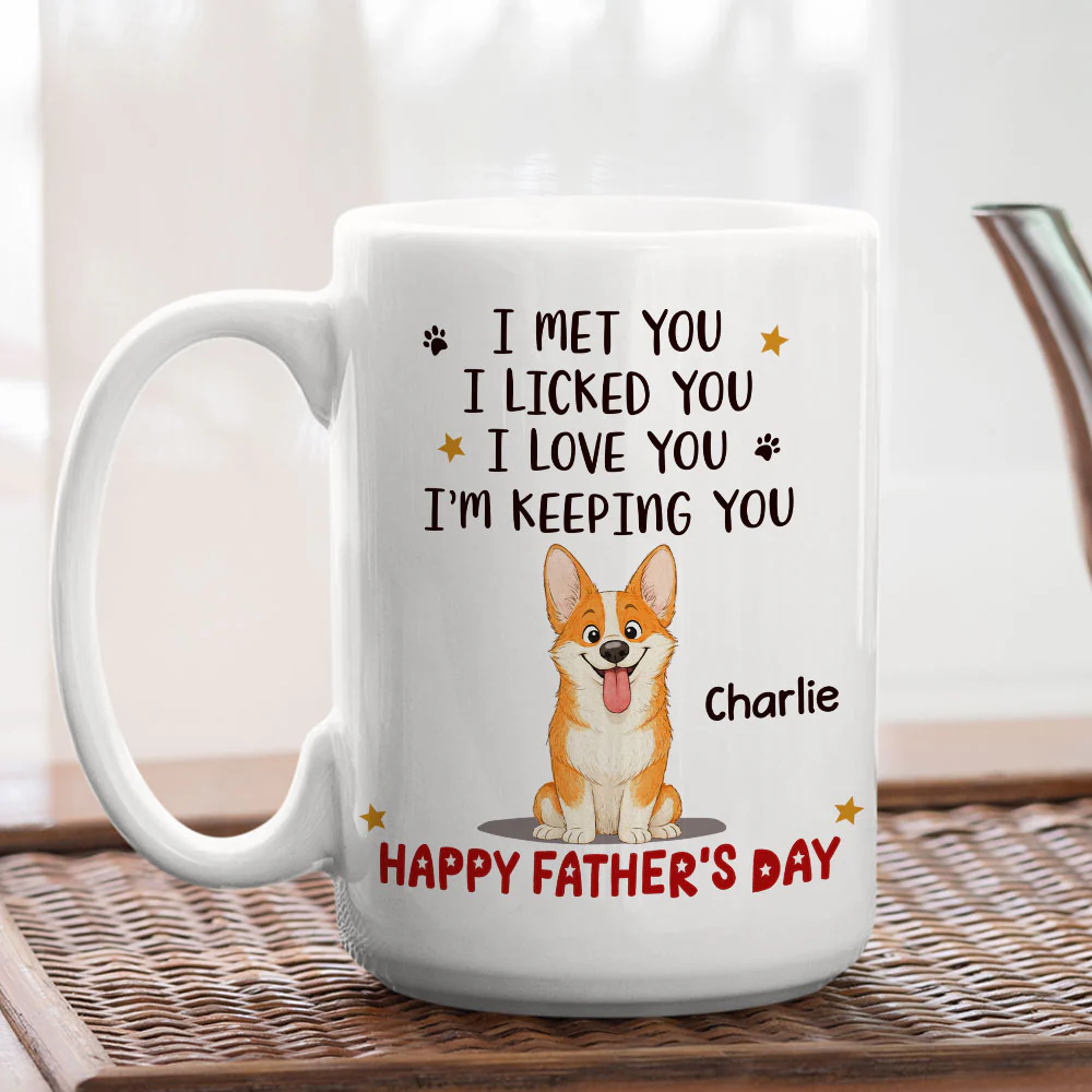 2D Dog Stylized Licked You - Personalized Custom Coffee Mug - Image 6