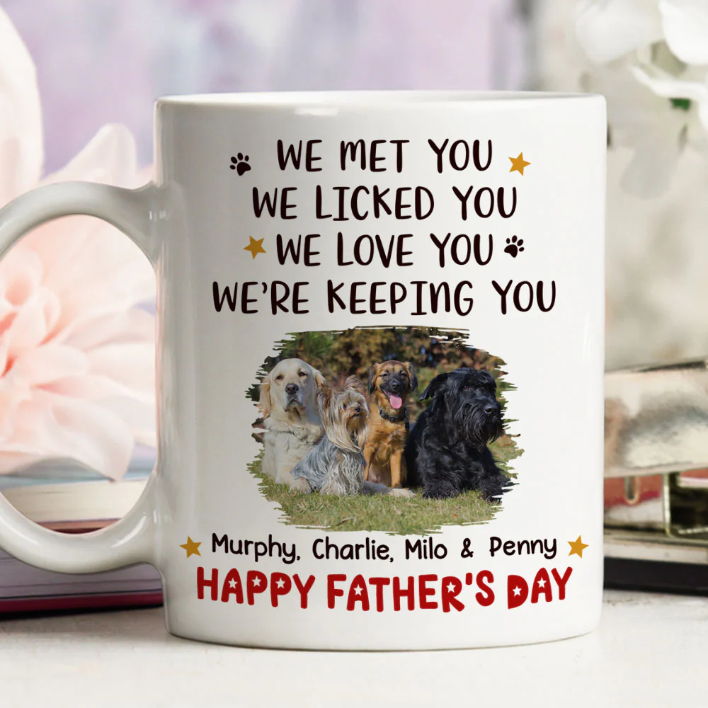 2D Dog Stylized Licked You Photo - Personalized Custom Coffee Mug - Image 4