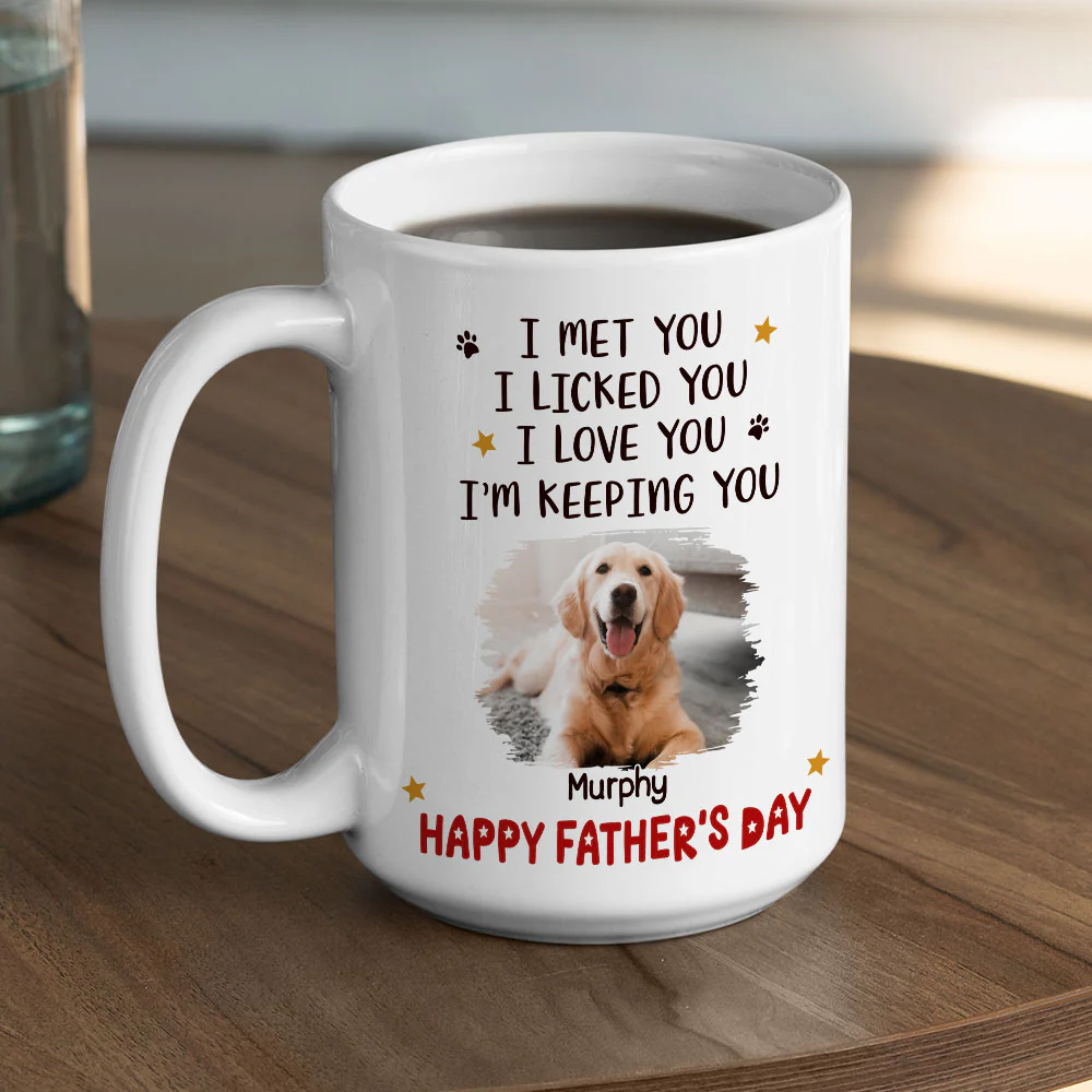 2D Dog Stylized Licked You Photo - Personalized Custom Coffee Mug - Image 5