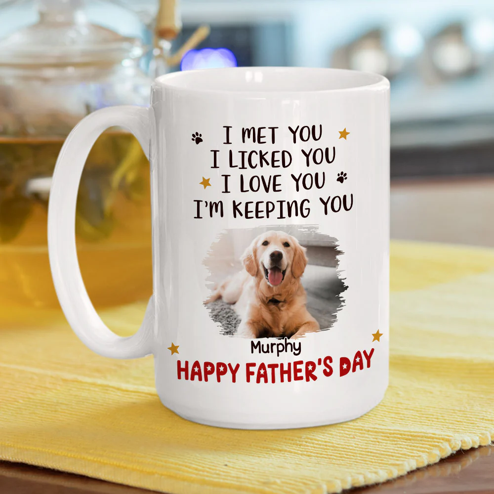 2D Dog Stylized Licked You Photo - Personalized Custom Coffee Mug - Image 6