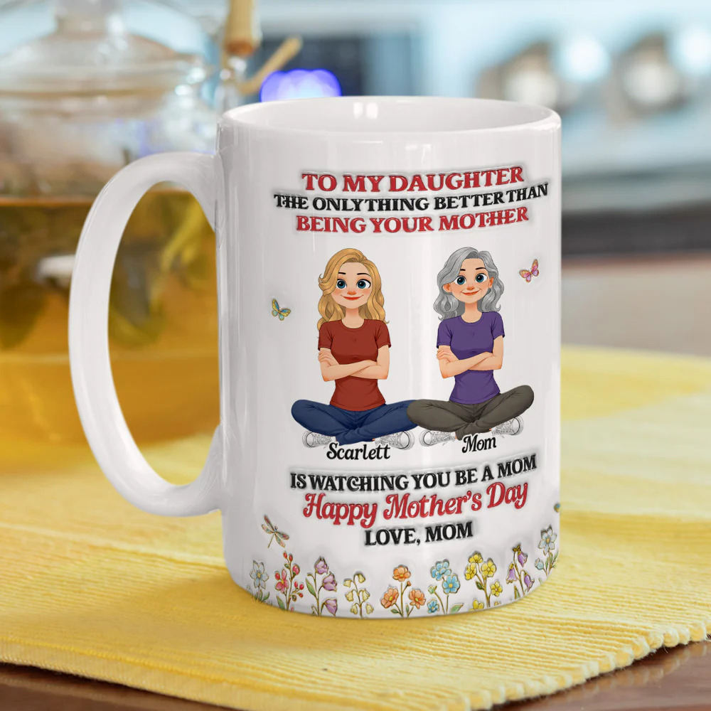 A Beautiful Message From Mom - Personalized Custom 3D Inflated Effect Mug - Image 3