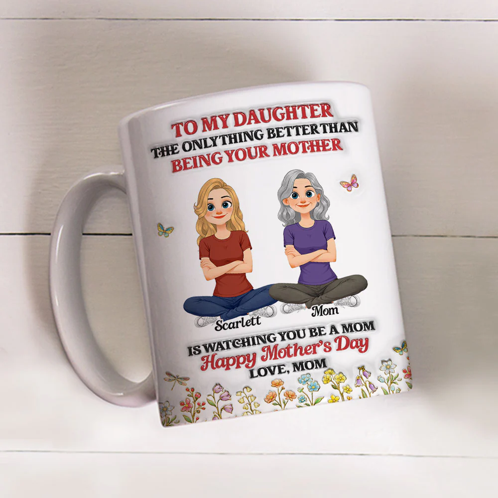 A Beautiful Message From Mom - Personalized Custom 3D Inflated Effect Mug - Image 6