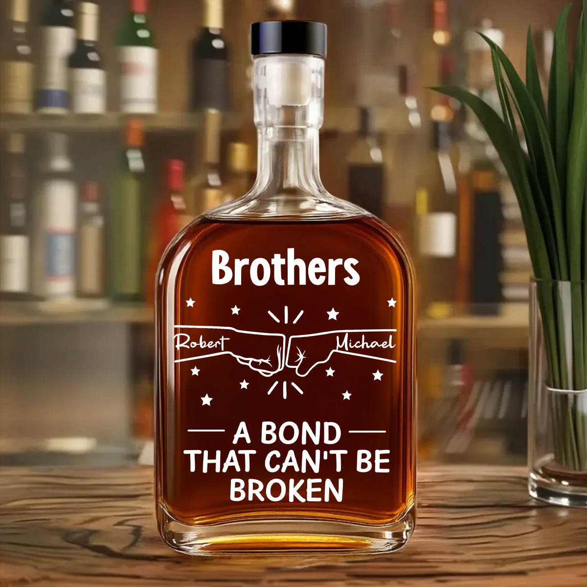 A Bond Between Brothers - Personalized Custom Spirits Decanter - Image 2