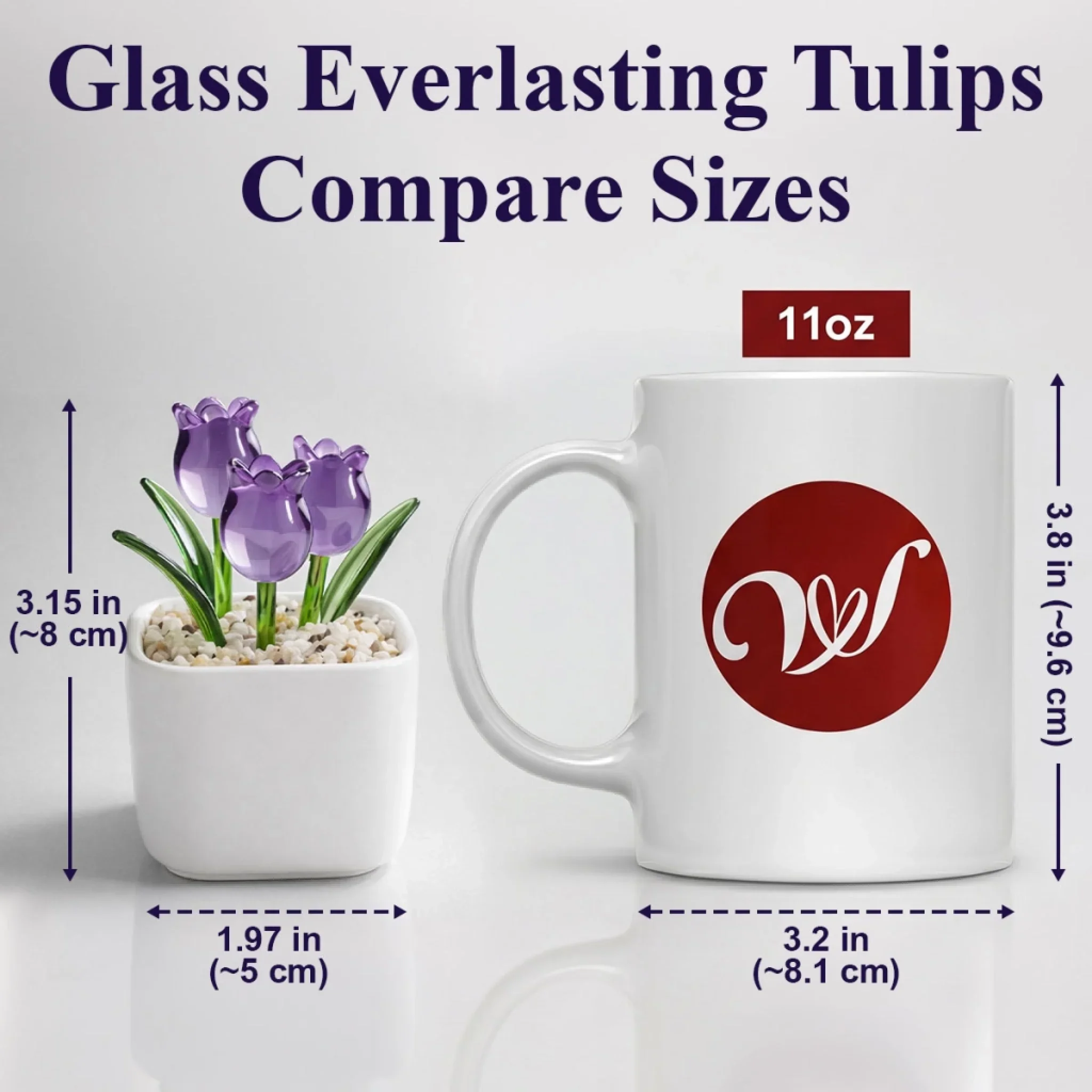 A Bond - Personalized Custom 3D Effect Glass Everlasting Tulips - Image 4