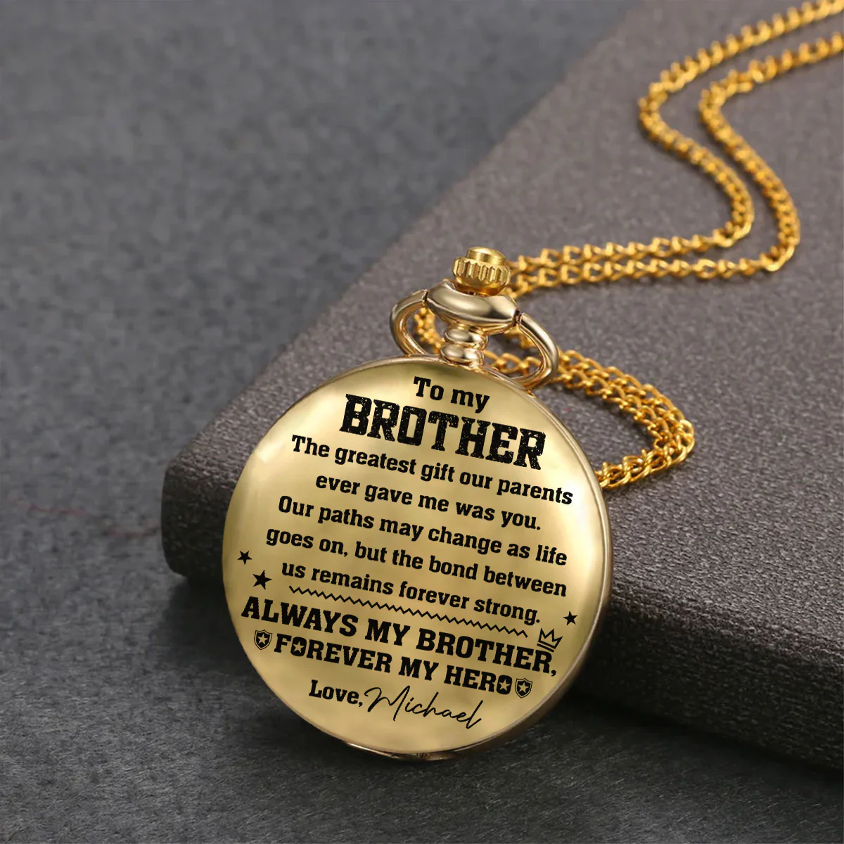 A Bond That Never Fades - Personalized Custom Pocket Watch - Image 4