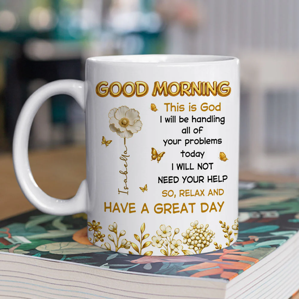 A Day in God Hands - Personalized Custom Coffee Mug - Image 2