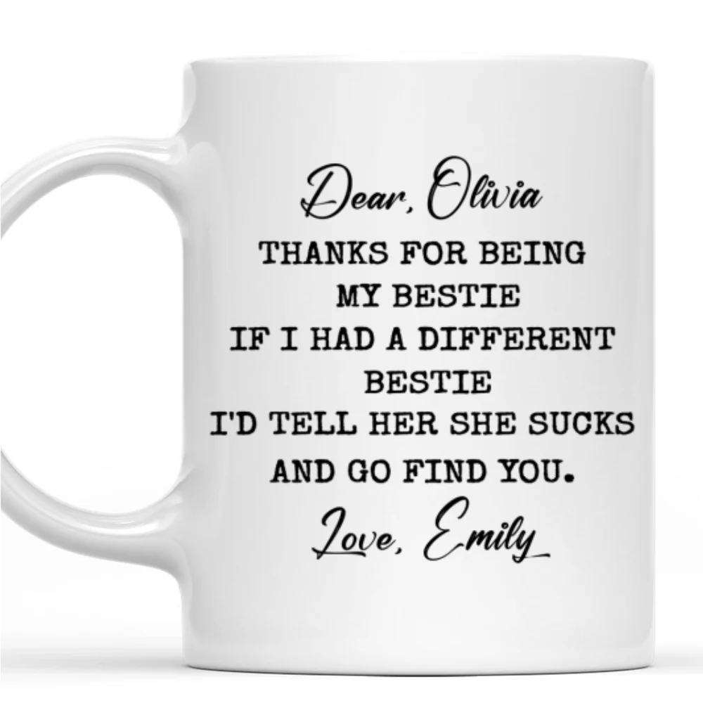 A Different Bestie - Personalized Custom Coffee Mug - Image 7