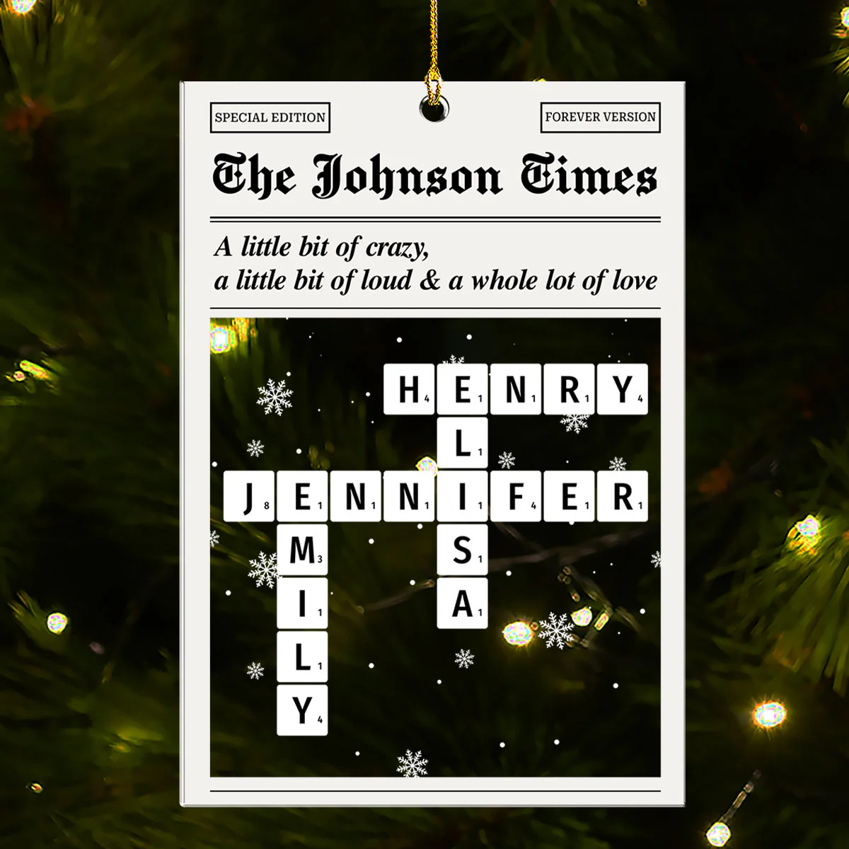 A Family Full Of Joy - Personalized Custom Acrylic Ornament - Image 3