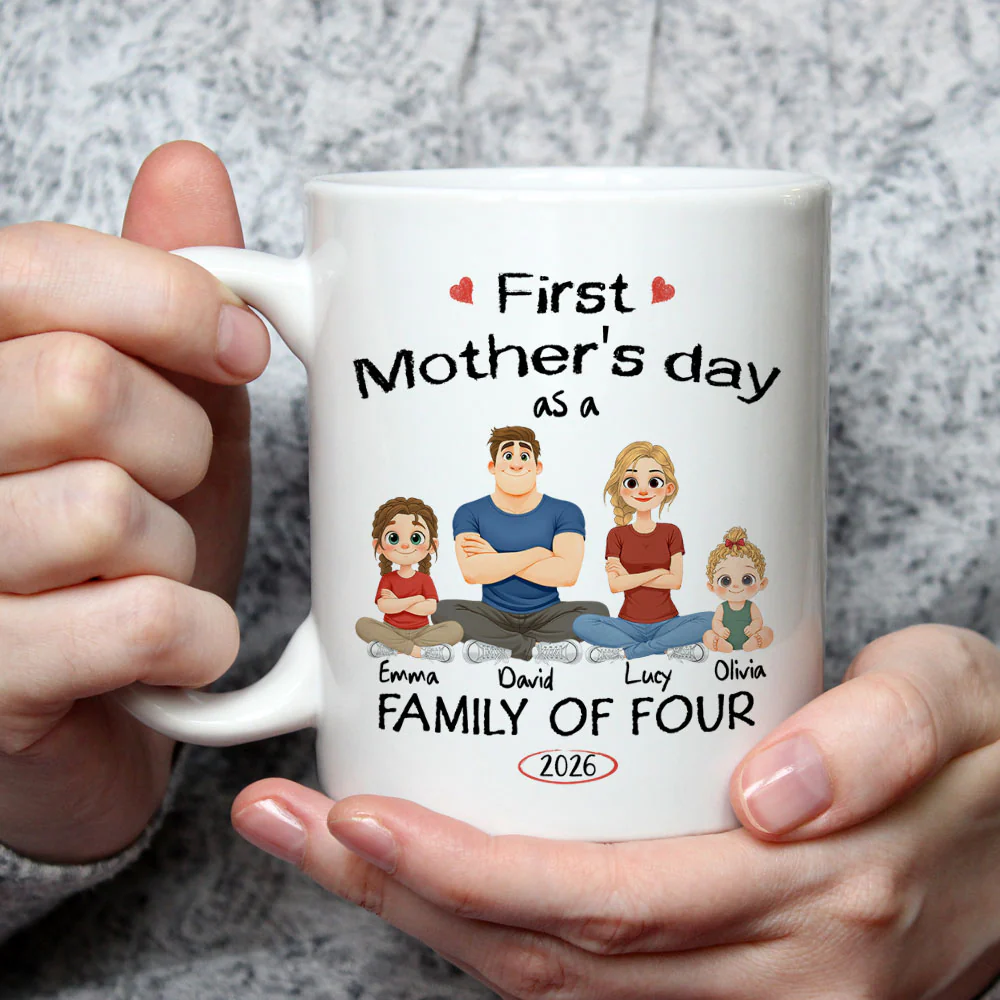 A Family Of Three Story - Personalized Custom Coffee Mug - Image 4