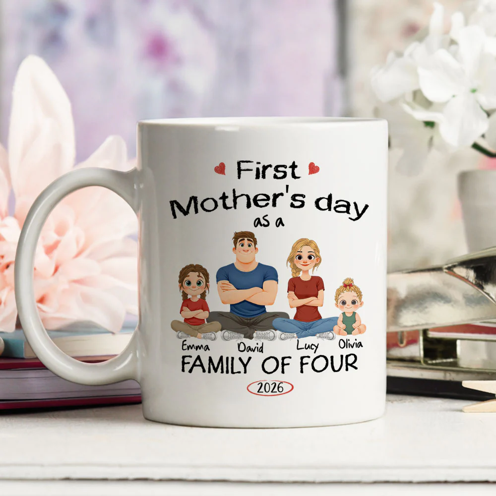 A Family Of Three Story - Personalized Custom Coffee Mug - Image 6
