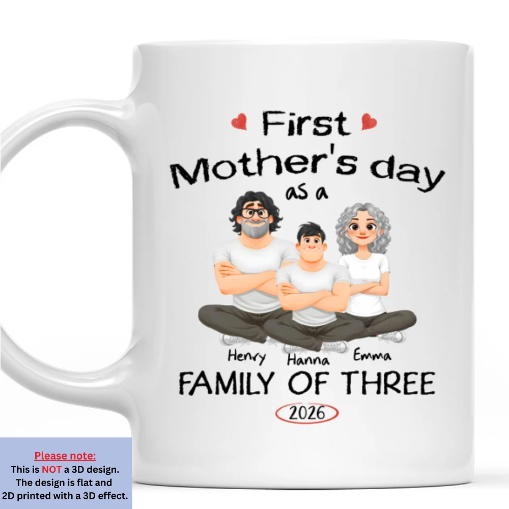 A Family Of Three Story - Personalized Custom Coffee Mug - Image 8