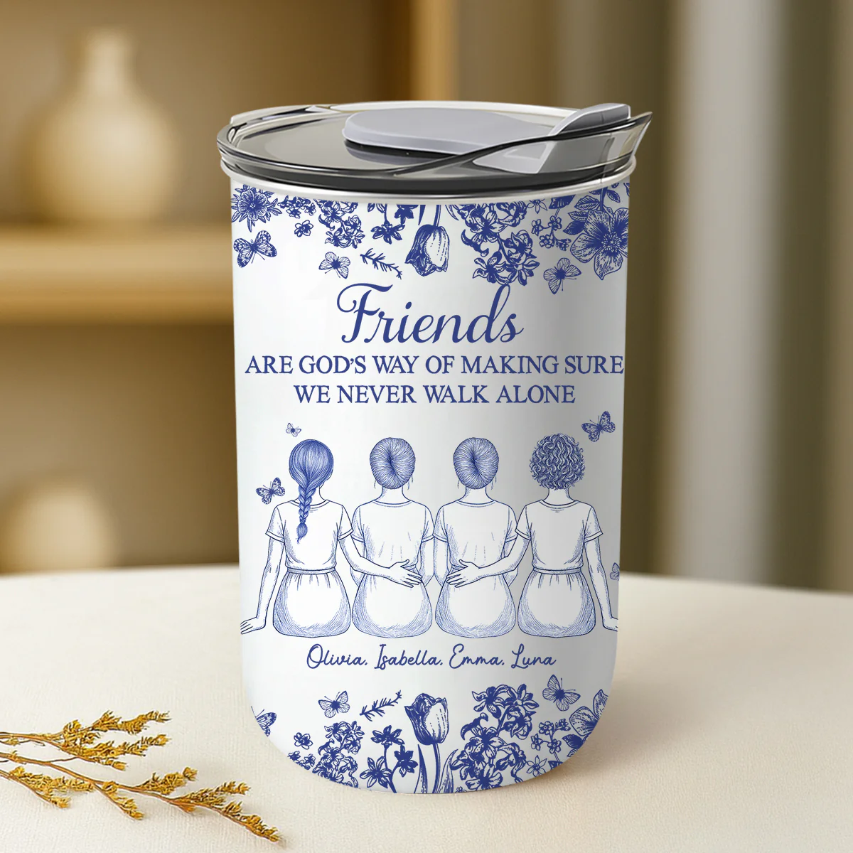 A Friend Is Gods Way - Personalized Custom 10oz Tumbler - Image 4