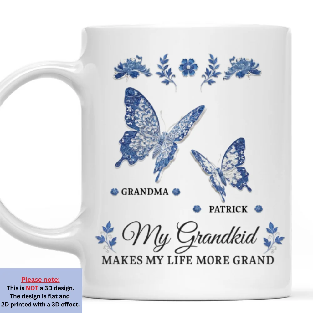 A Grandma Butterfly Dream - Personalized Custom 3D Effect Mug - Image 7