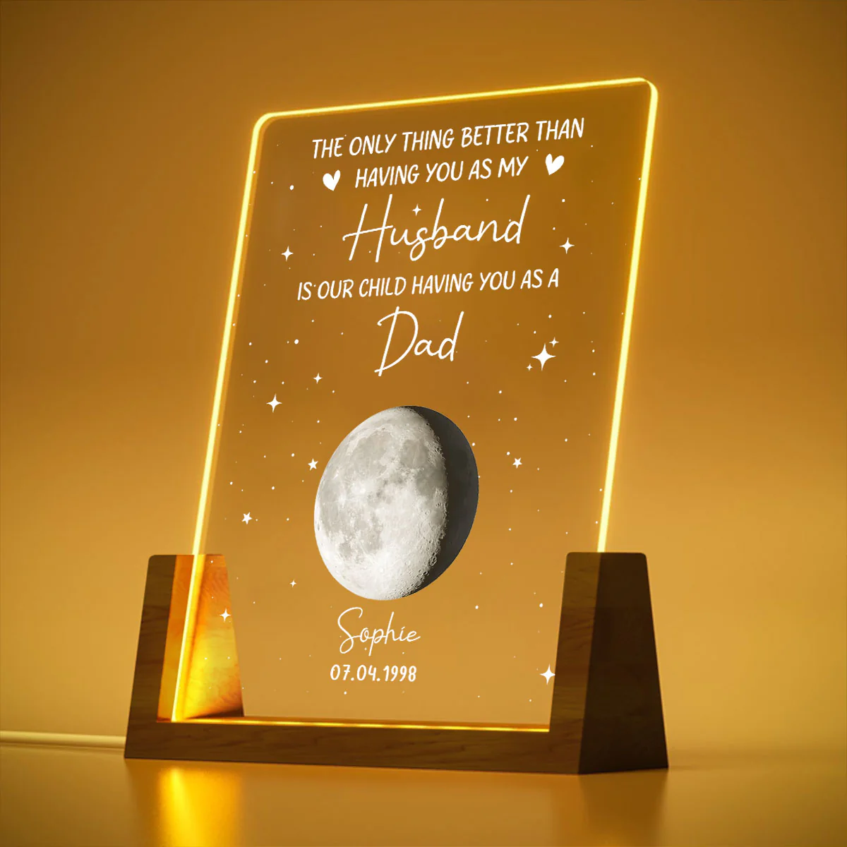 A Great Father - Personalized Custom Night Light - Image 3