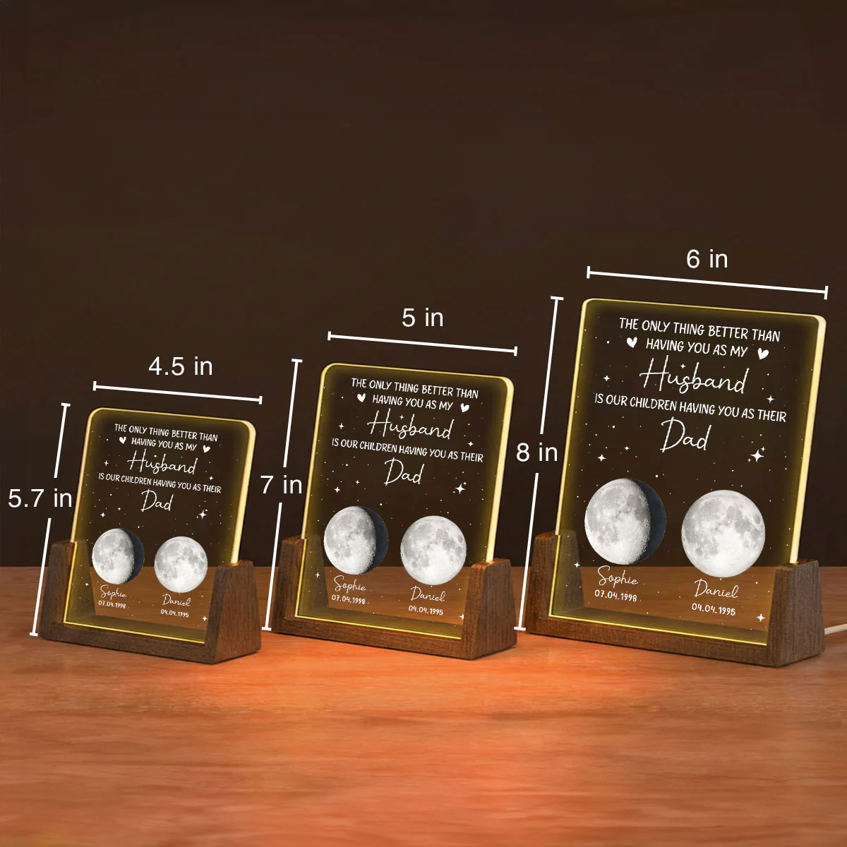 A Great Father - Personalized Custom Night Light - Image 4