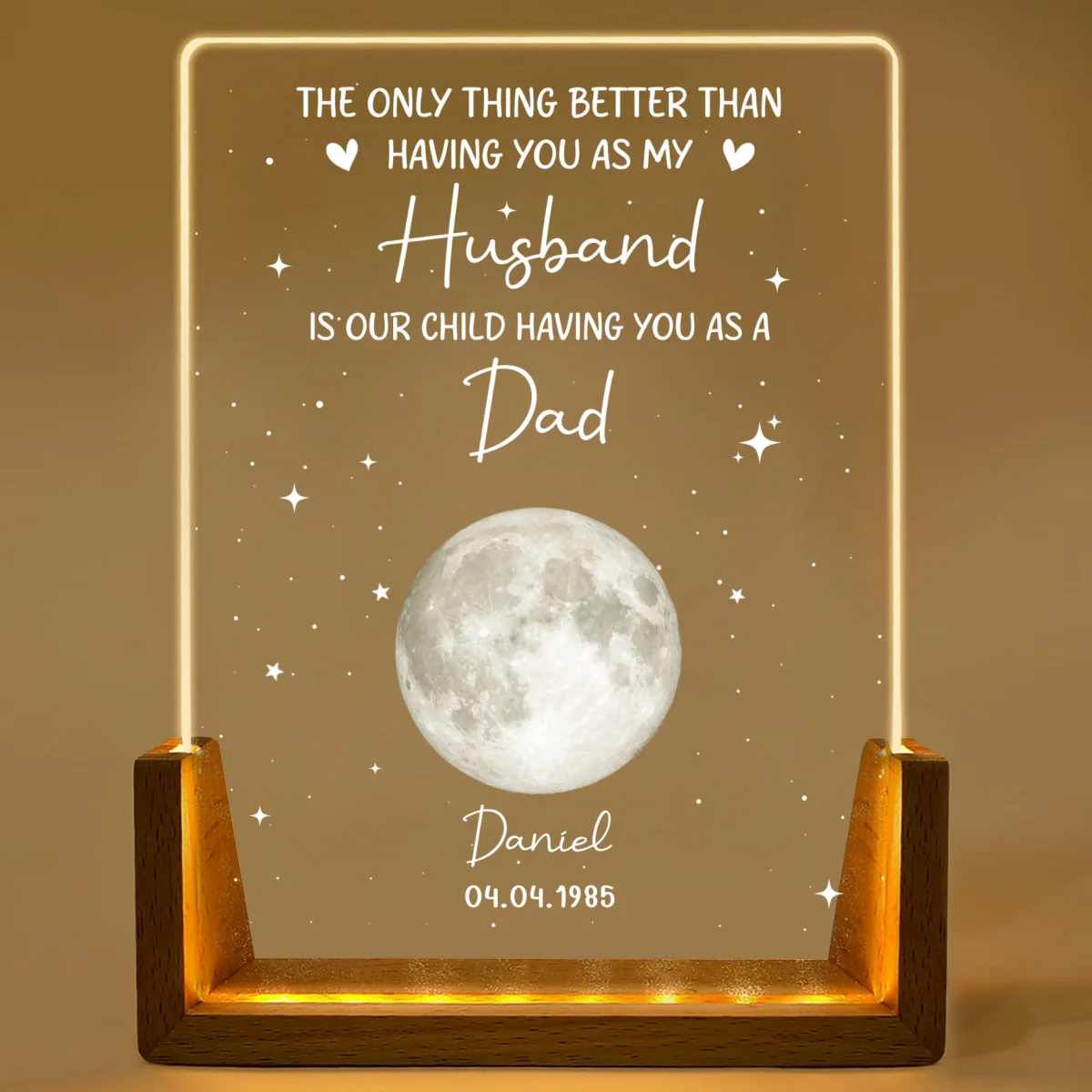 A Great Father - Personalized Custom Night Light - Image 8