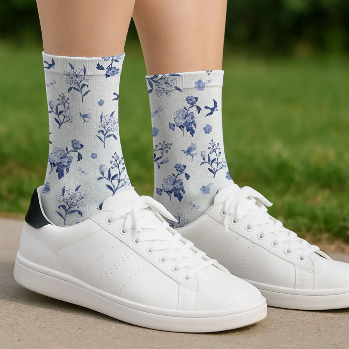 A Heart Full Of Books - Personalized Custom Crew Socks - Image 4