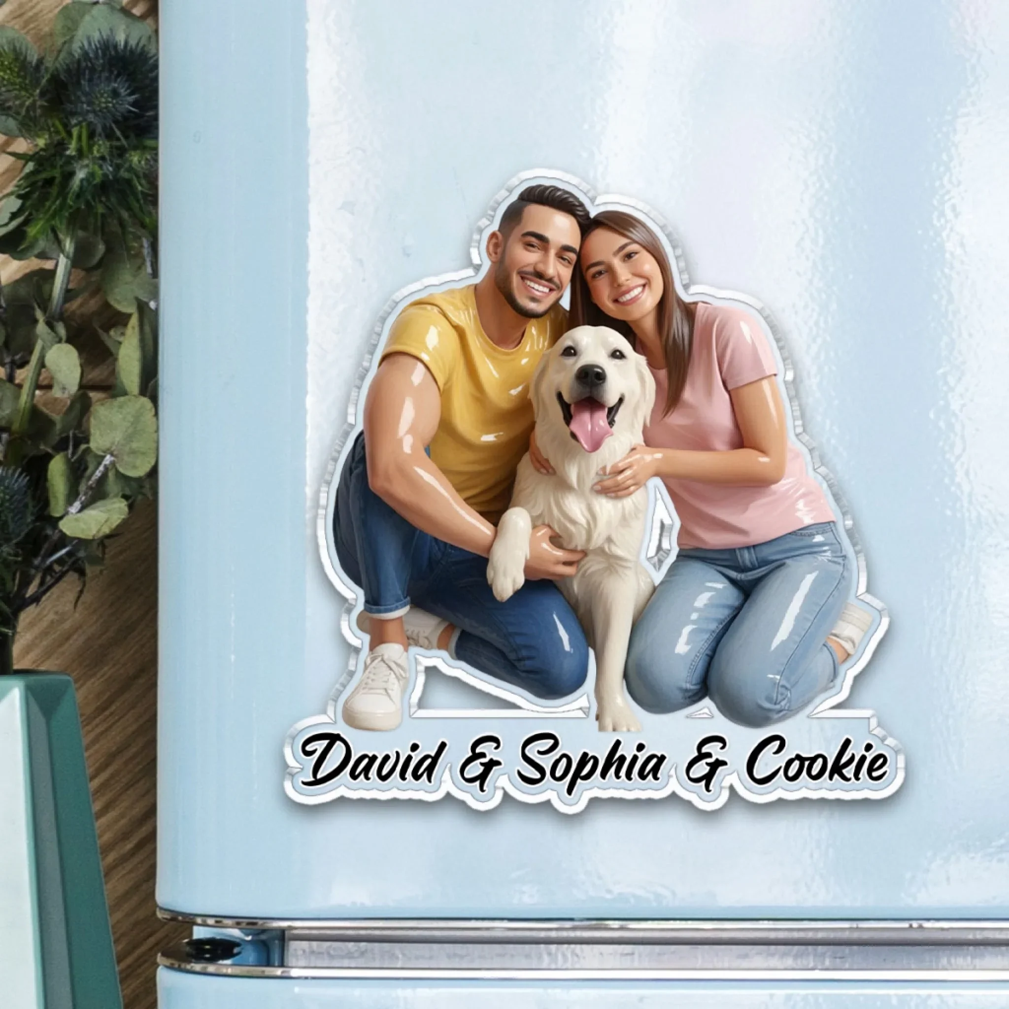 A House Full Of Love - Personalized Custom Acrylic Fridge Magnet - Image 4