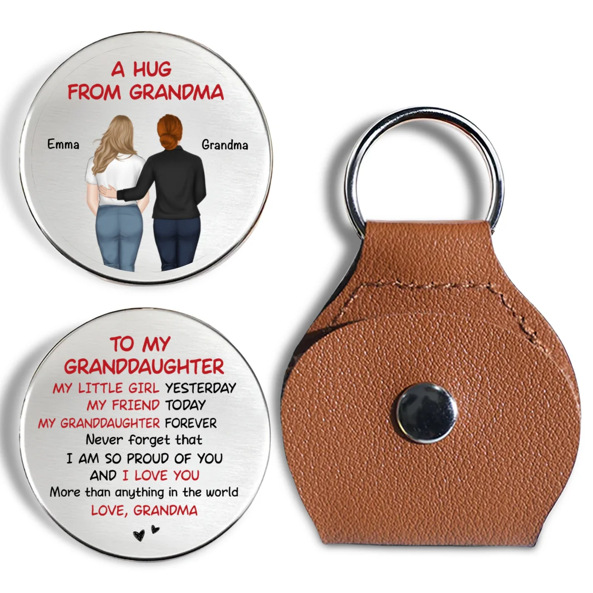 A Hug From Grandma - Personalized Custom Pocket Hug - Image 6