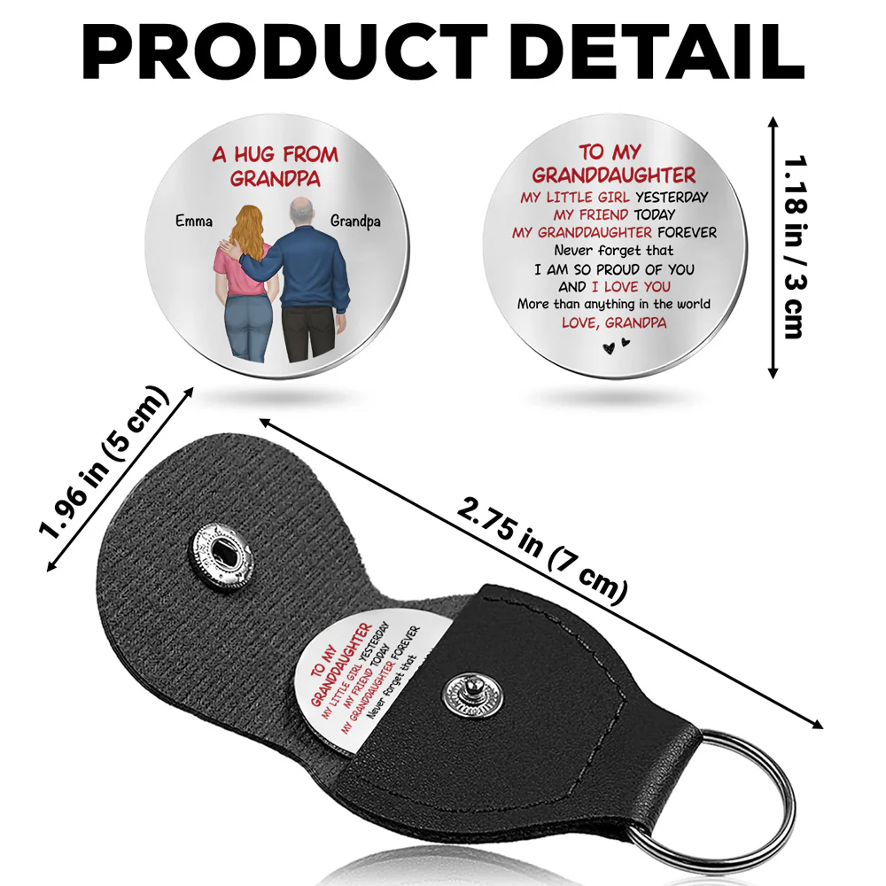 A Hug From Grandpa - Personalized Custom Pocket Hug - Image 5