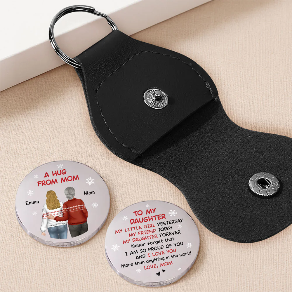 A Hug From Mom Christmas - Personalized Custom Pocket Hug - Image 2