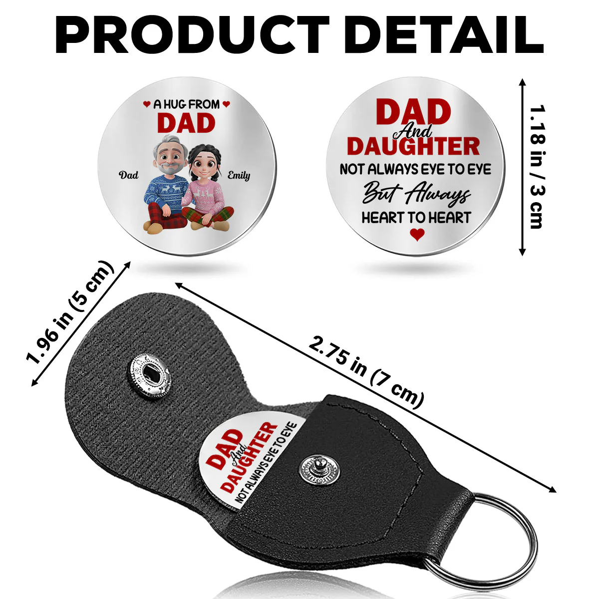 A Hug From My Dad - Personalized Custom Pocket Hug - Image 5