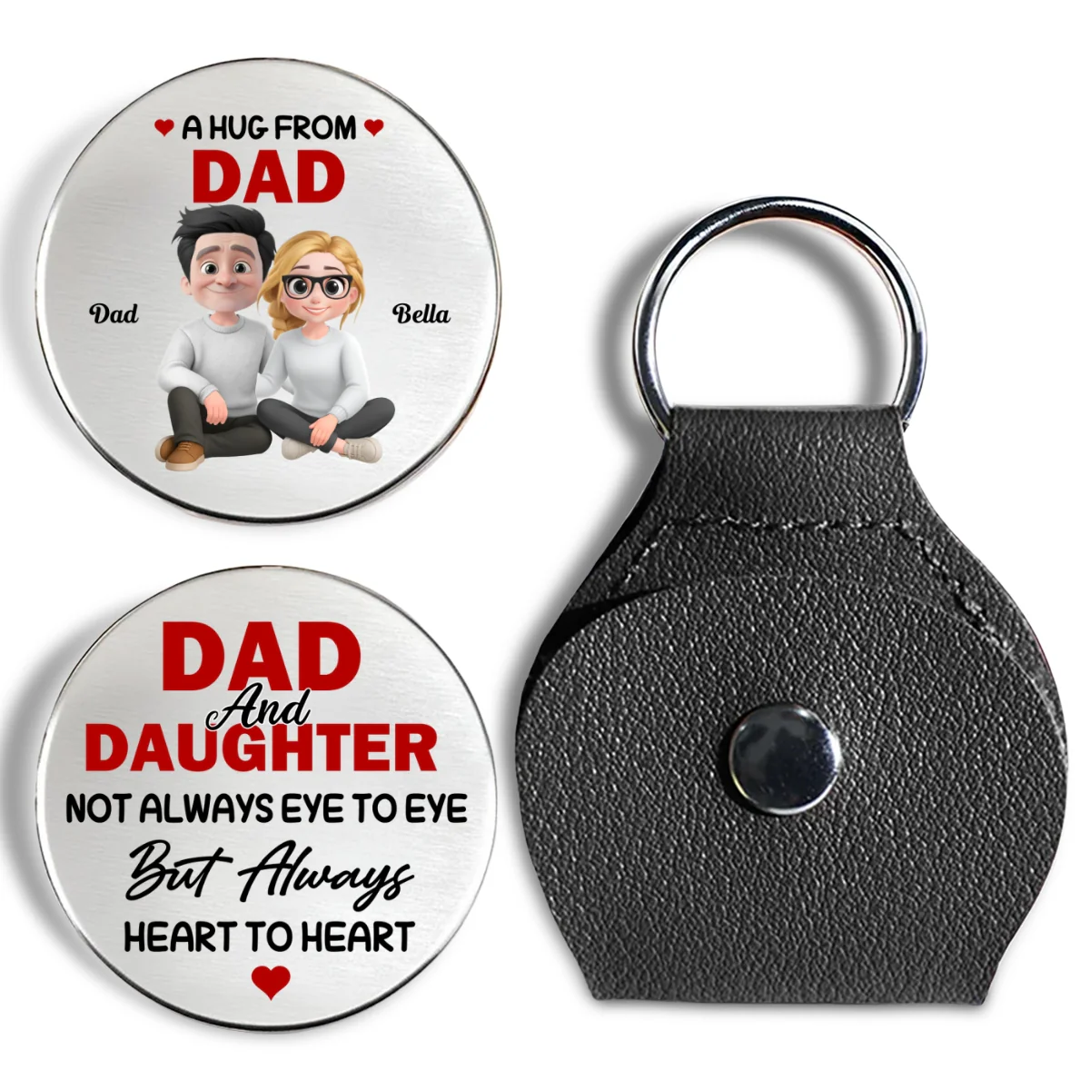 A Hug From My Dad - Personalized Custom Pocket Hug - Image 7