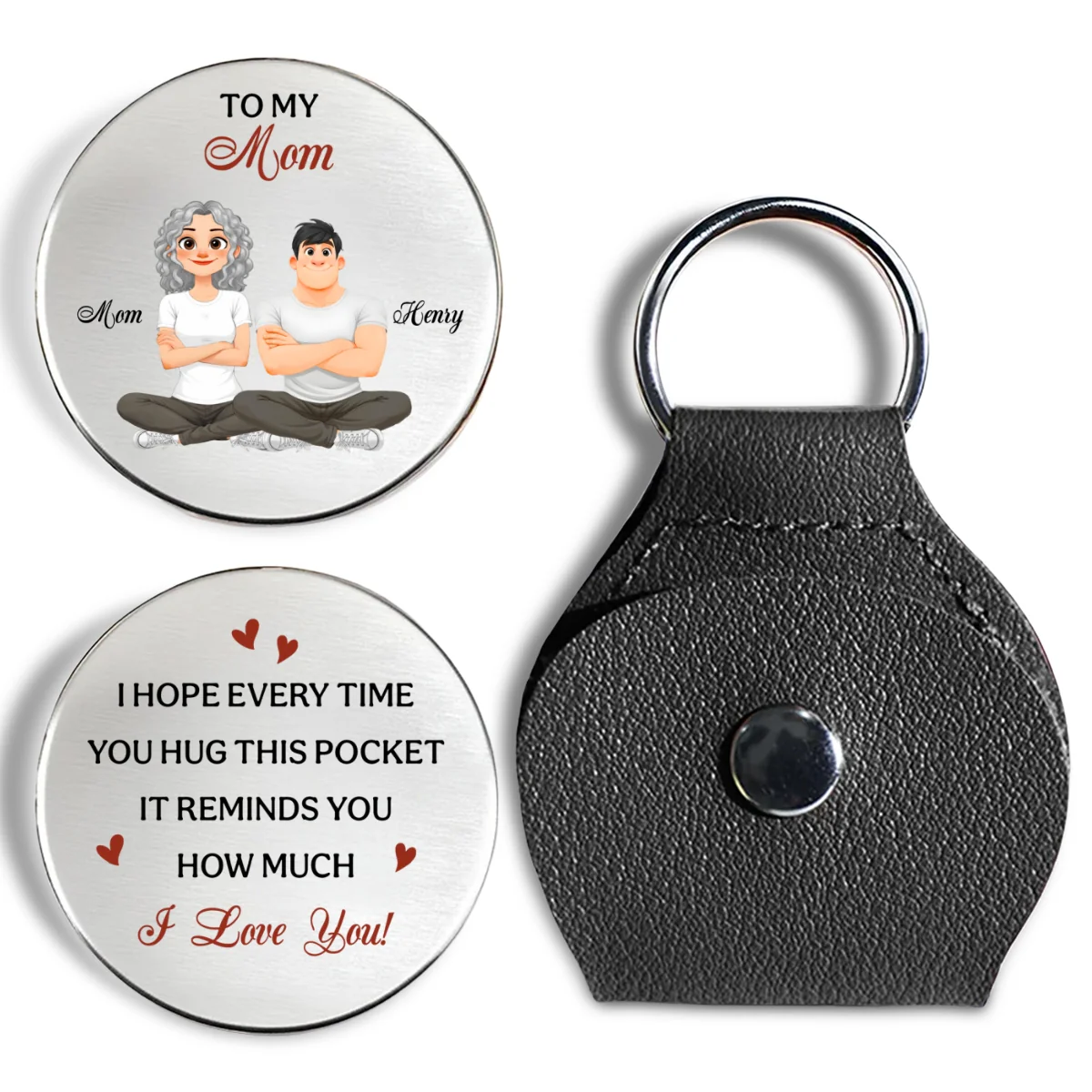 A Hug Reminds You How Much I Love You - Personalized Custom Pocket Hug - Image 7