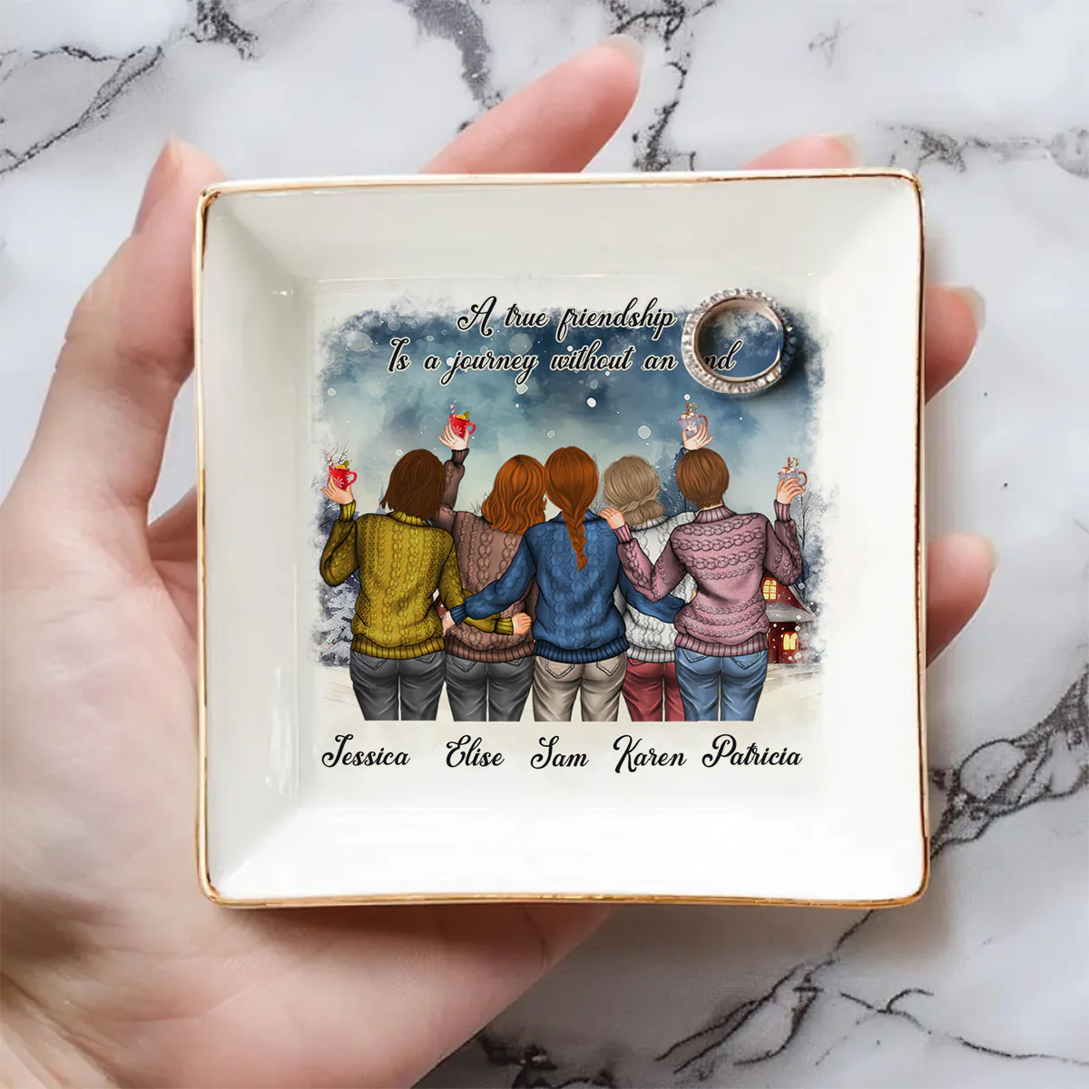 A Journey Without An End - Personalized Custom Jewelry Dish - Image 4
