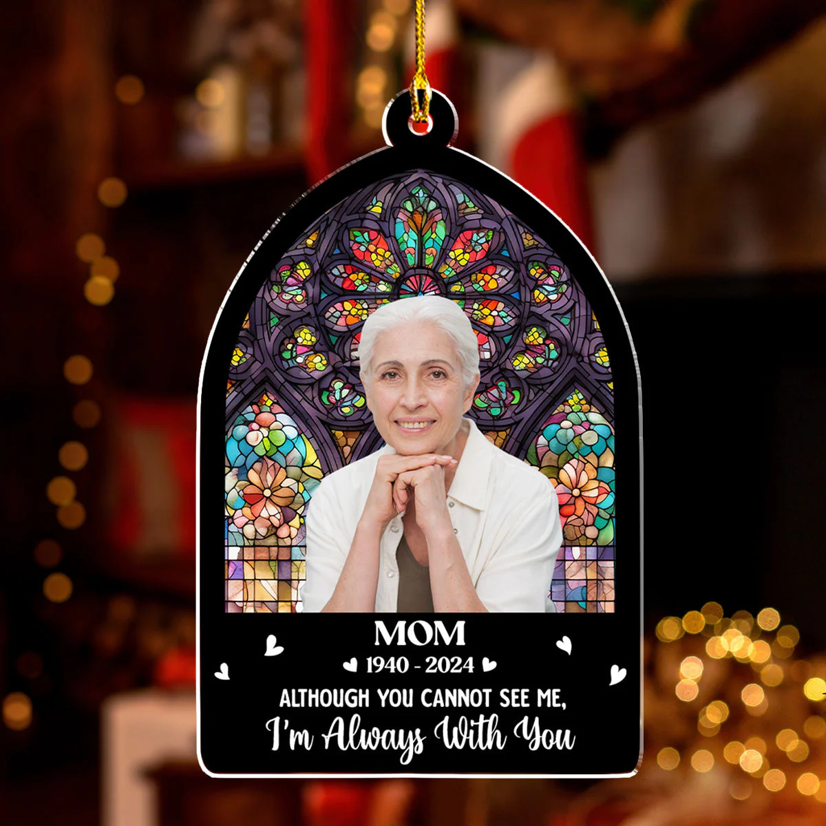 A Little Bit Of Heaven In Our Home - Personalized Custom Acrylic Ornament - Image 3