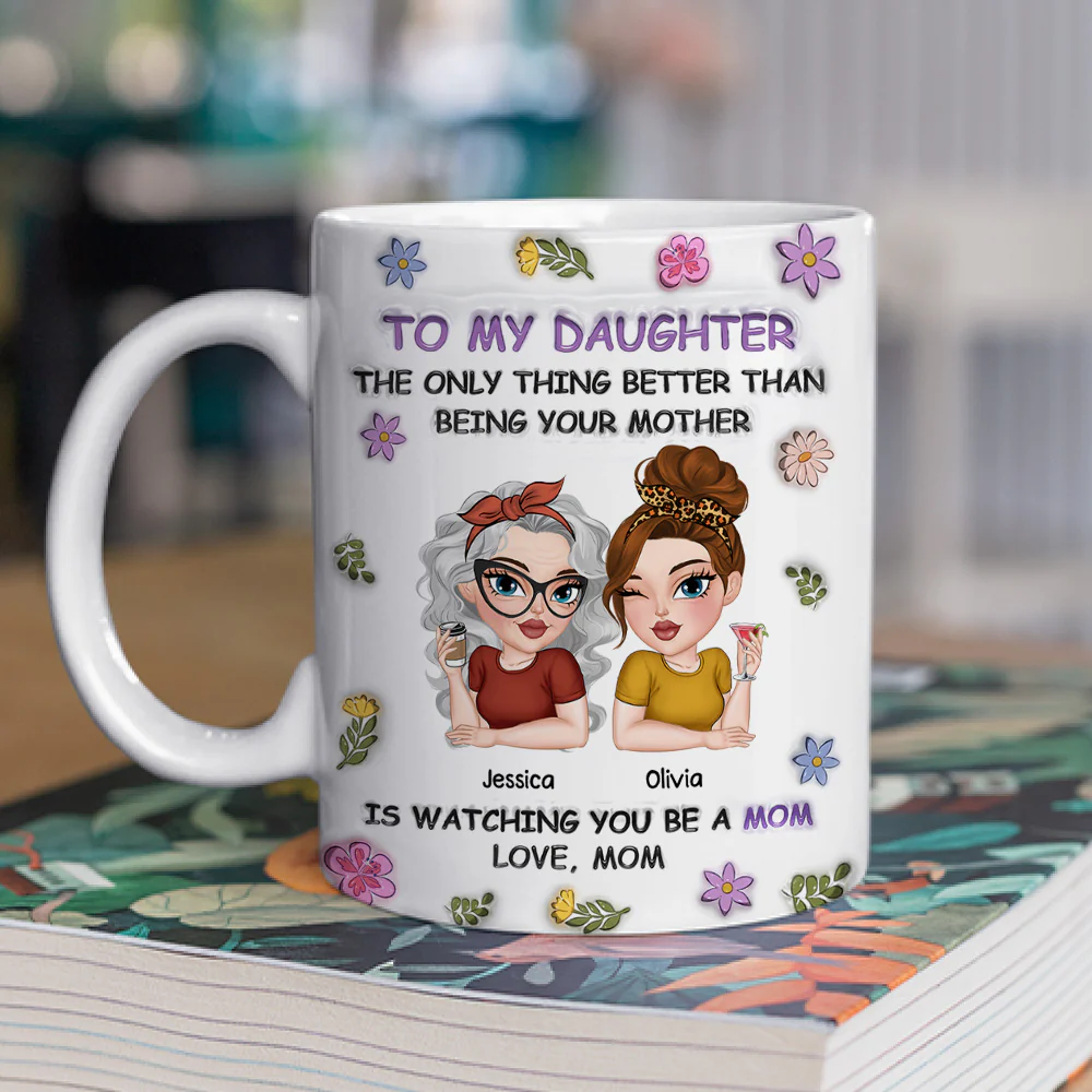 A Love Of Mother - Personalized Custom 3D Inflated Effect Mug - Image 3