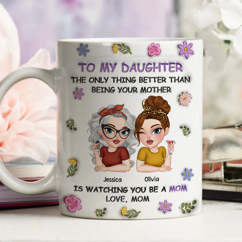 A Love Of Mother - Personalized Custom 3D Inflated Effect Mug - Image 4