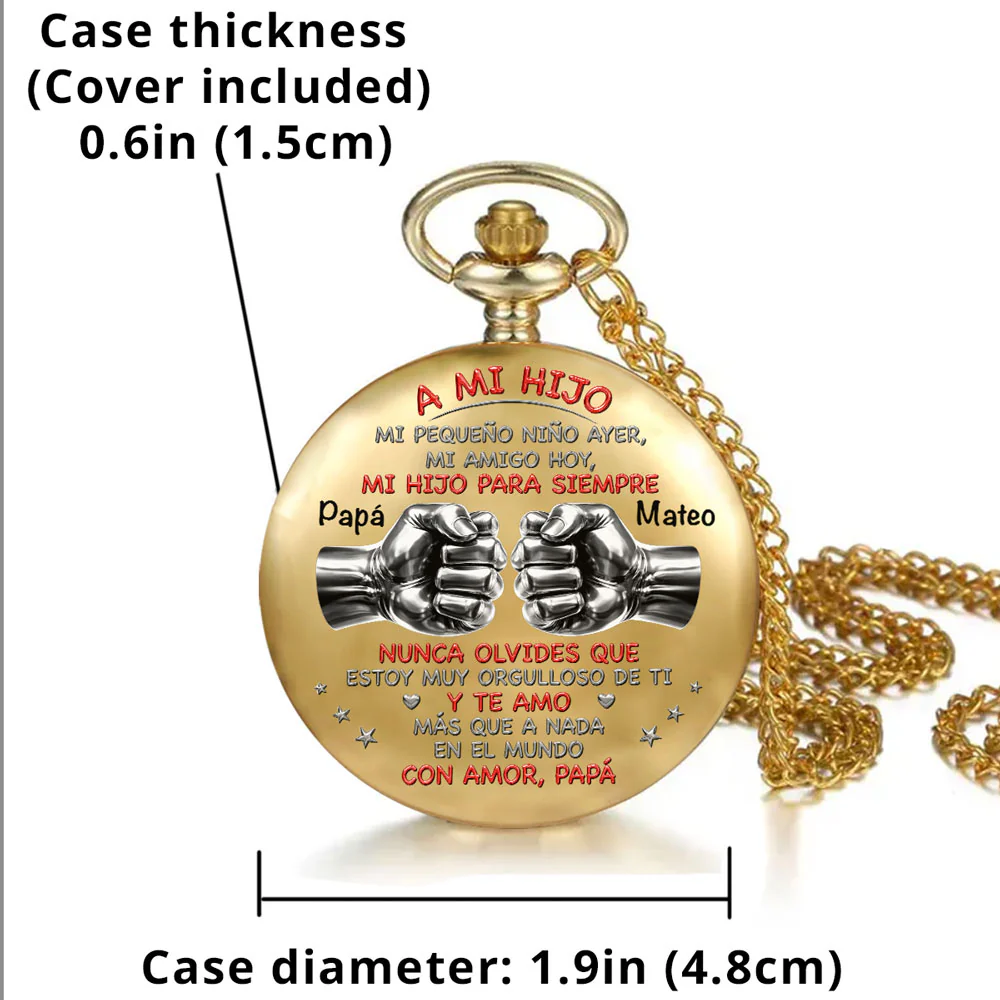 A Mi Hijo – Reloj De Bolsillo Personalizado A Medida - Image 4
