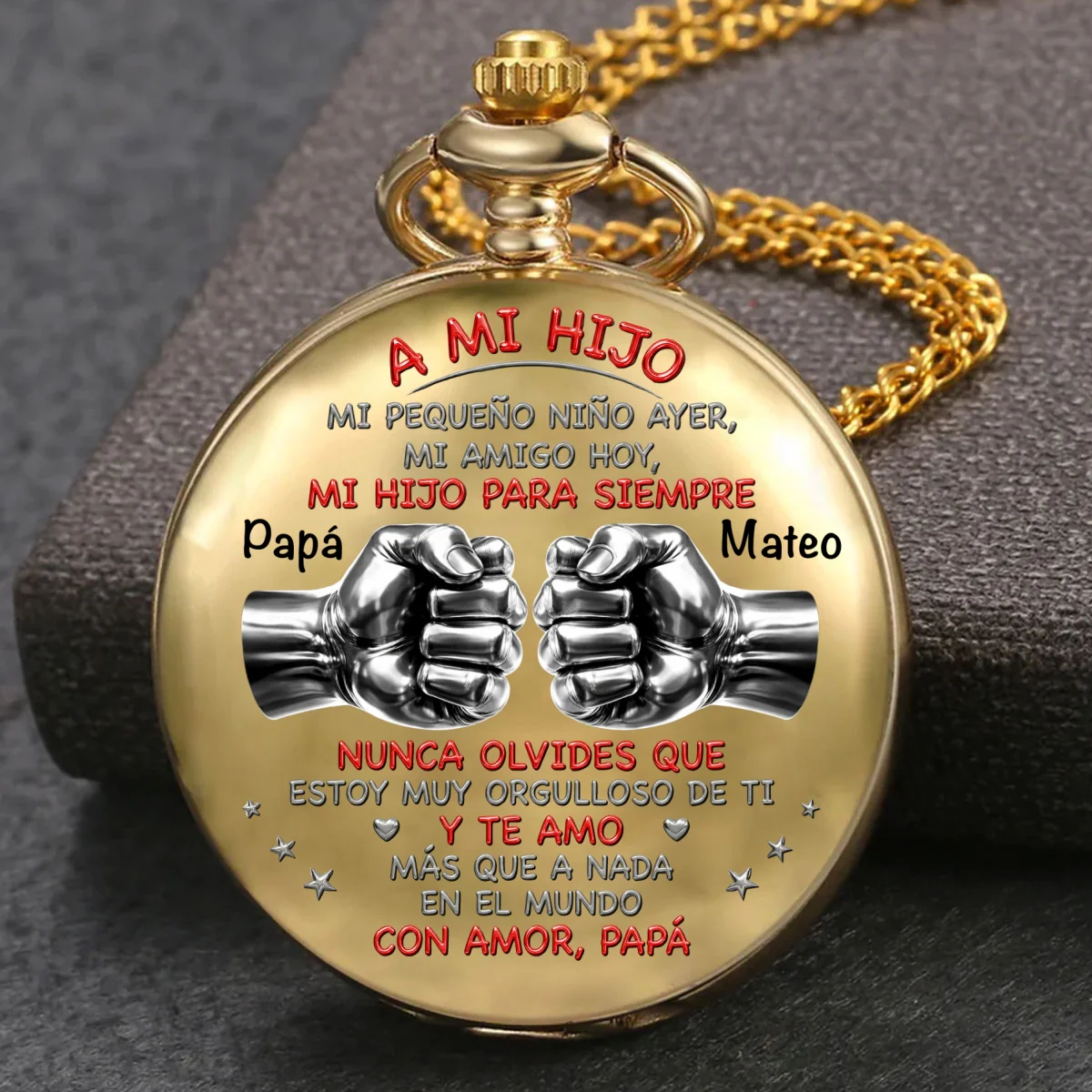 A Mi Hijo – Reloj De Bolsillo Personalizado A Medida - Image 7