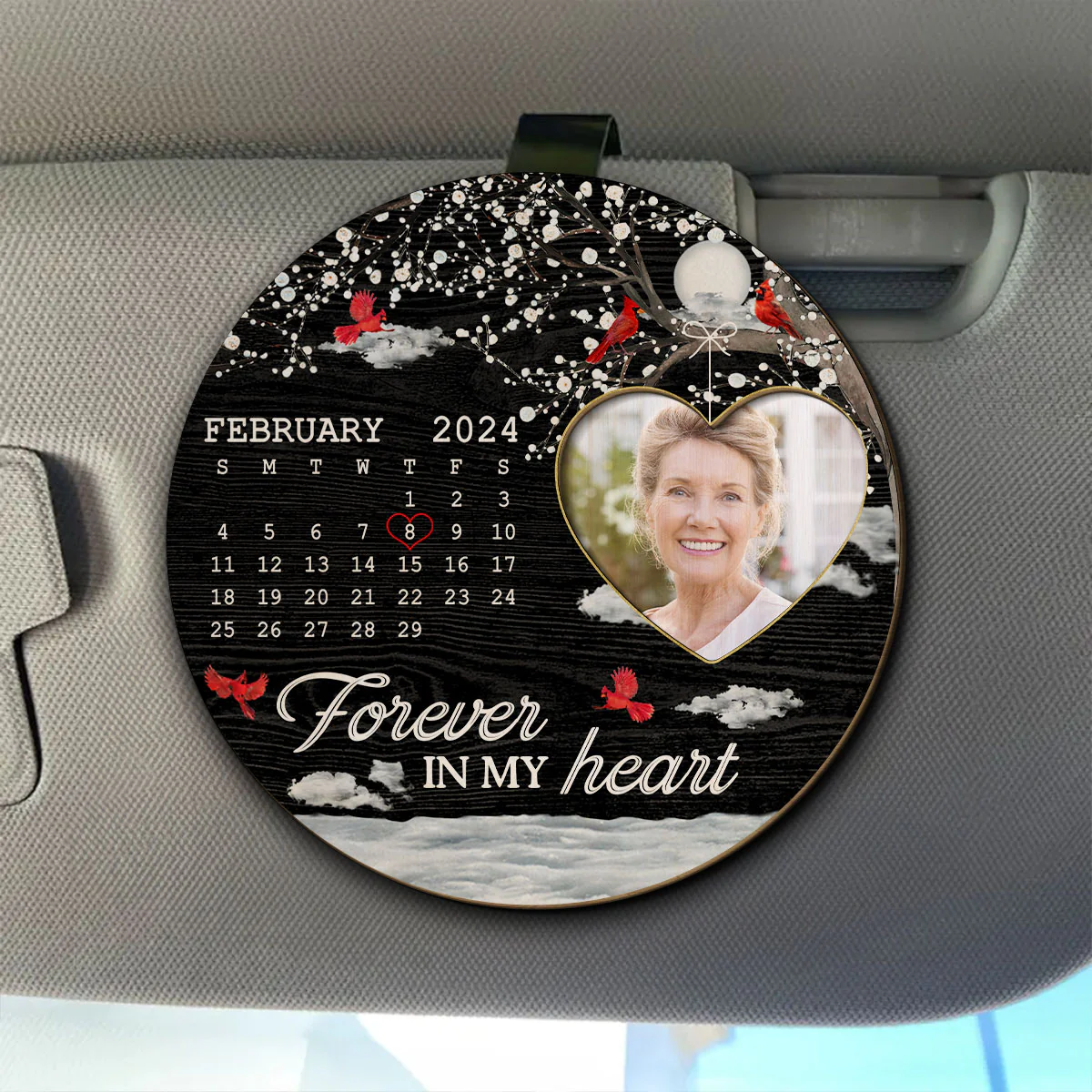 A Piece Of My Heart - Personalized Custom Car Visor Clip - Image 4