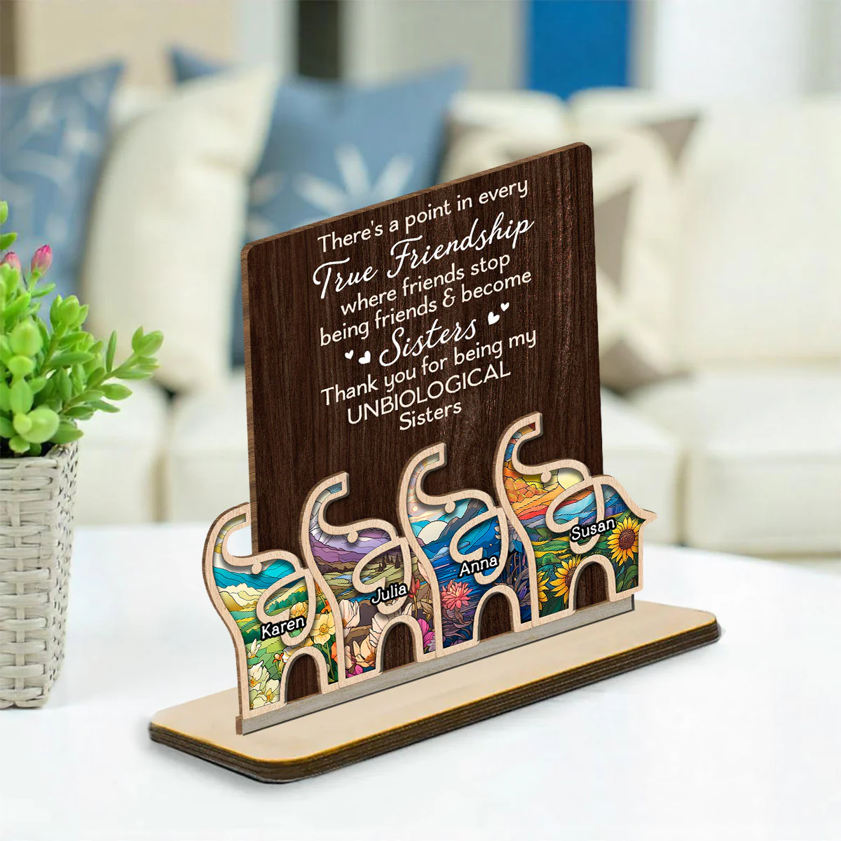 A Point Of This - Personalized Custom 2-Layer Wood Plaque With Flat Base - Image 3