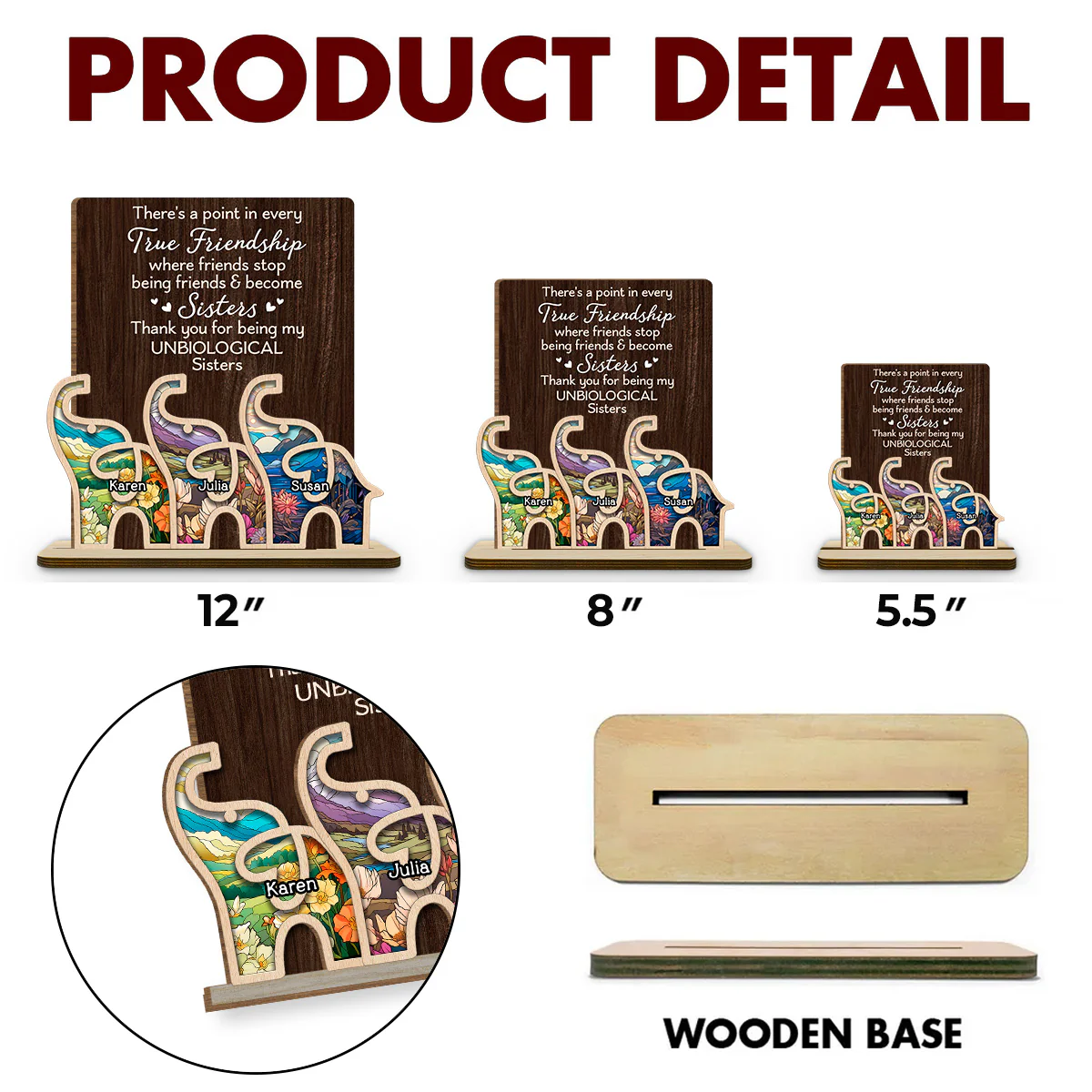A Point Of This - Personalized Custom 2-Layer Wood Plaque With Flat Base - Image 7