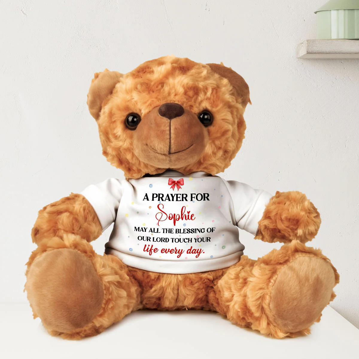 A Prayer For My Baby - Personalized Custom Cuddle Bear - Image 4