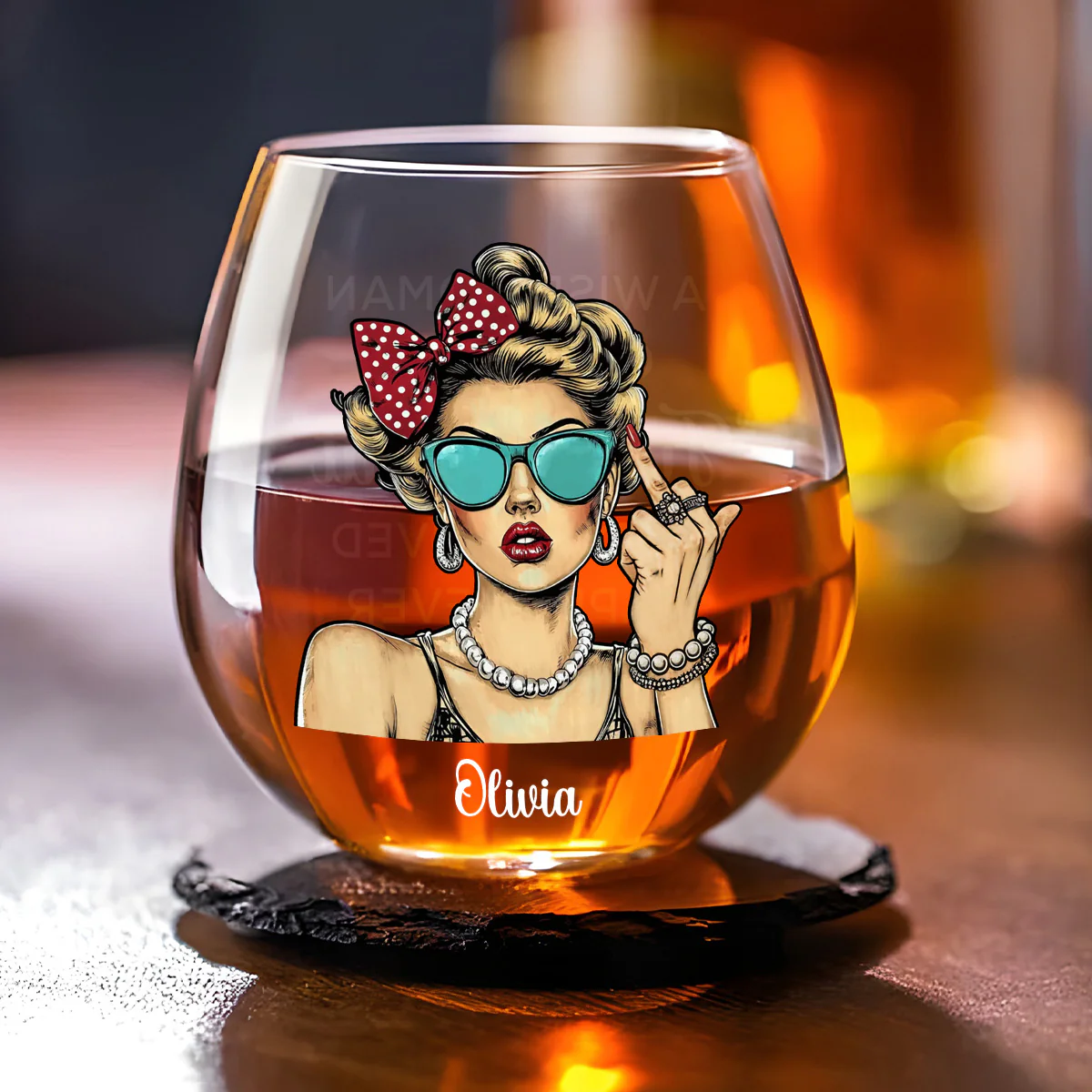 A Wise Woman Once Said Version 2 - Personalized Custom Wine Glass - Image 2