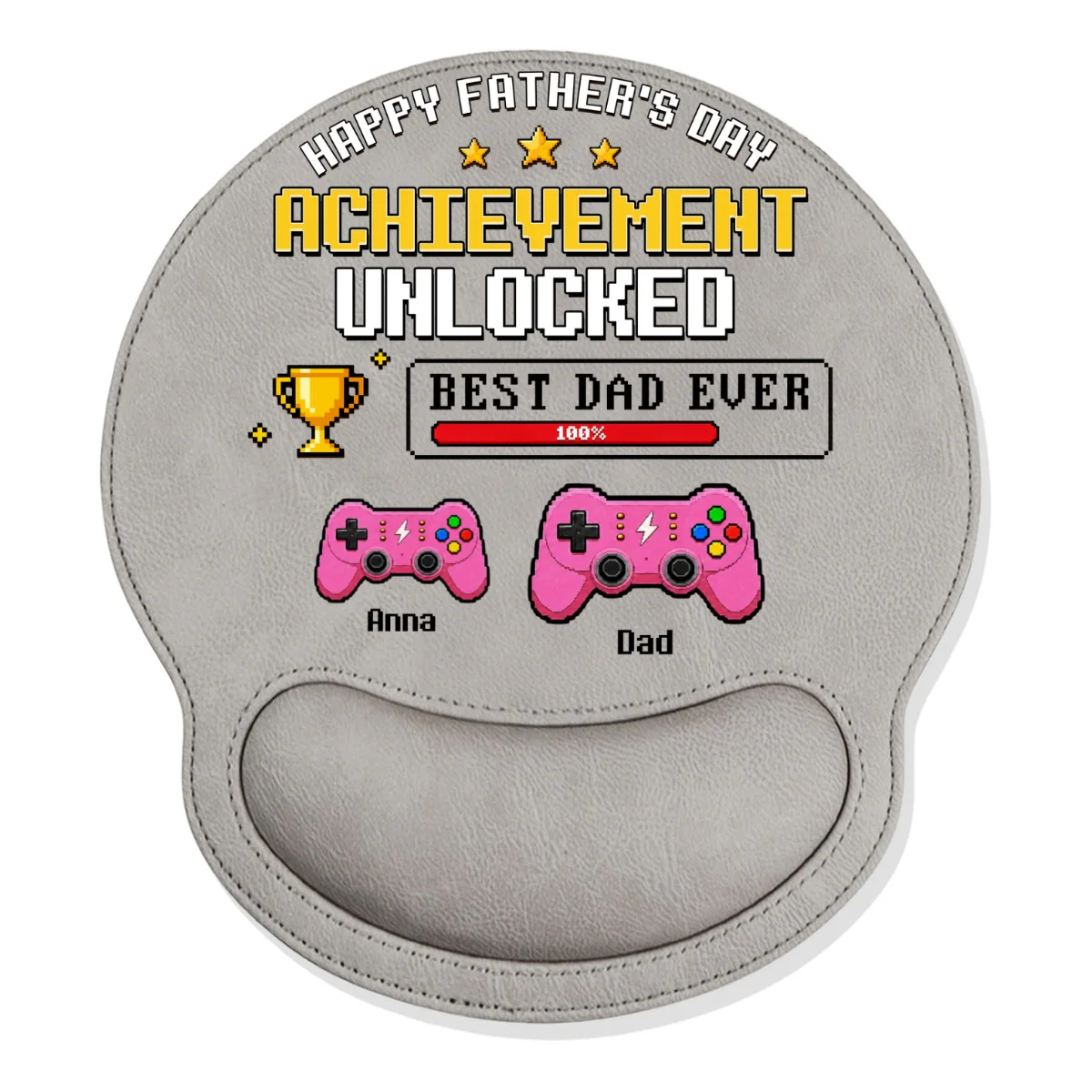 Achievement Unlocked - Personalized Custom Leather Mouse Pad - Image 10