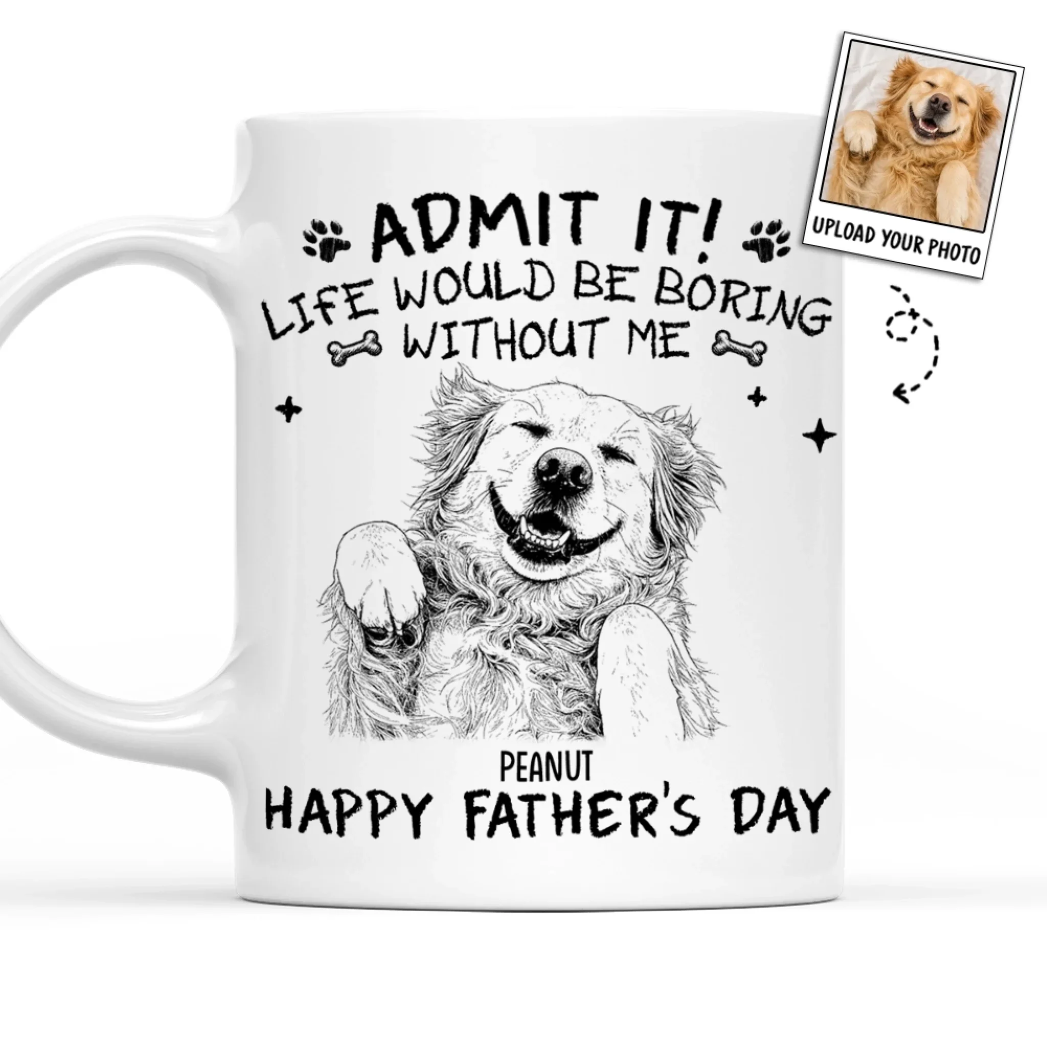 Admit It Sketch - Personalized Custom Coffee Mug