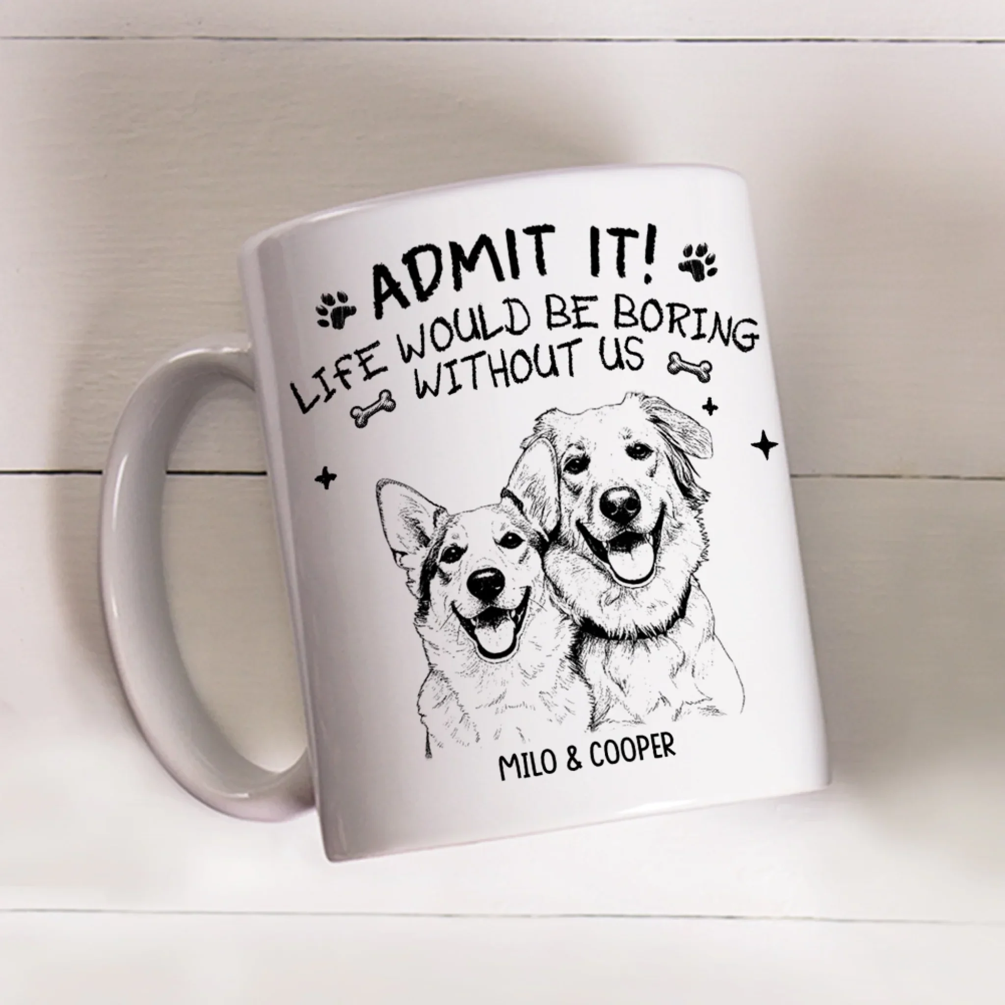 Admit It Sketch - Personalized Custom Coffee Mug - Image 4