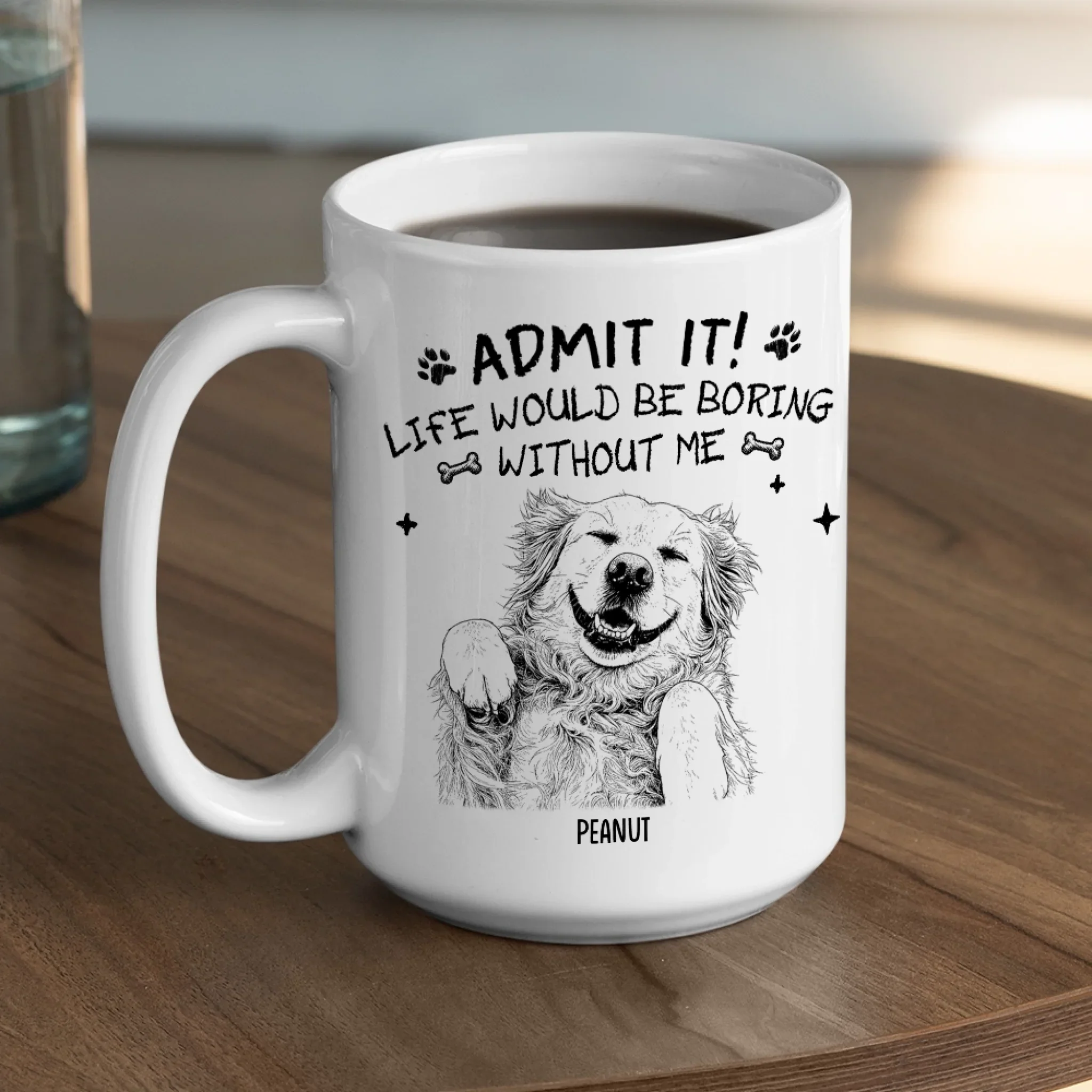 Admit It Sketch - Personalized Custom Coffee Mug - Image 5