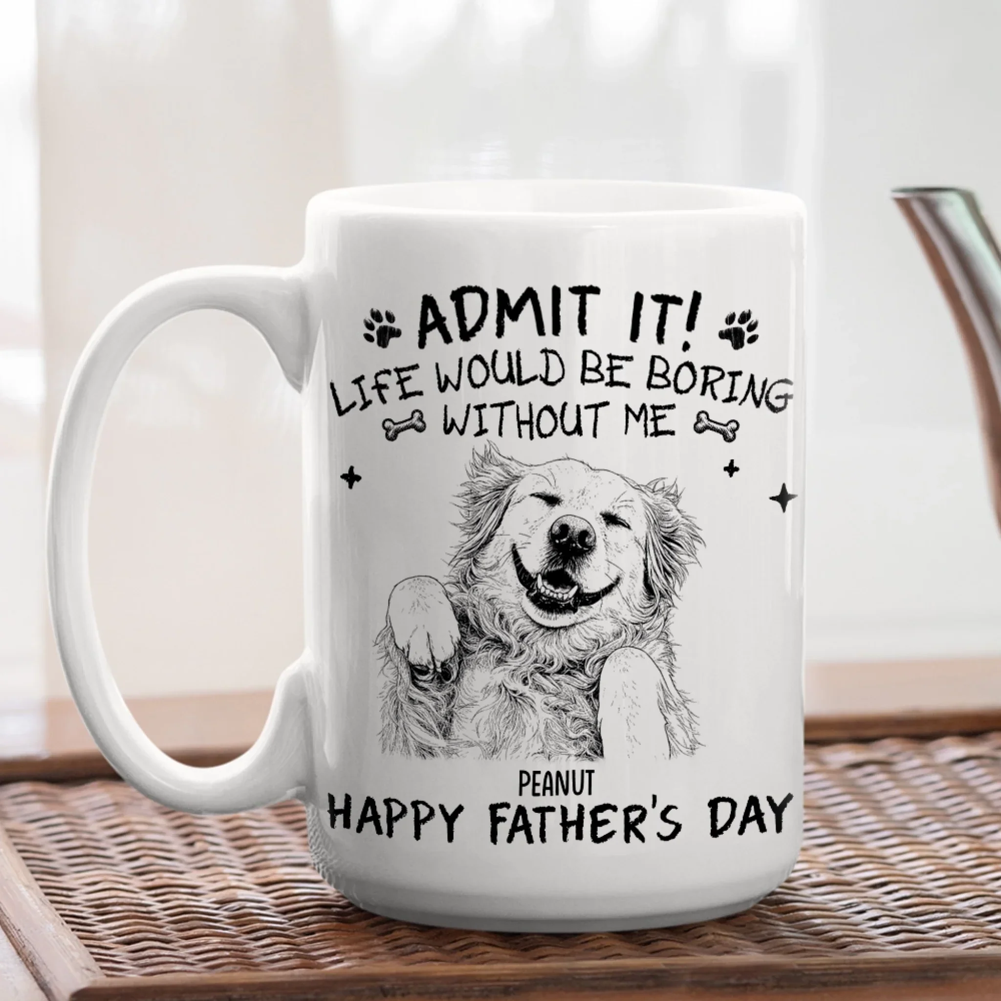 Admit It Sketch - Personalized Custom Coffee Mug - Image 6