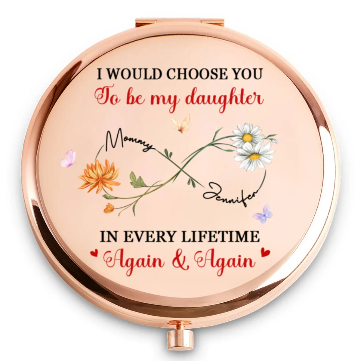 Again And Again - Personalized Custom Compact Mirror - Image 5