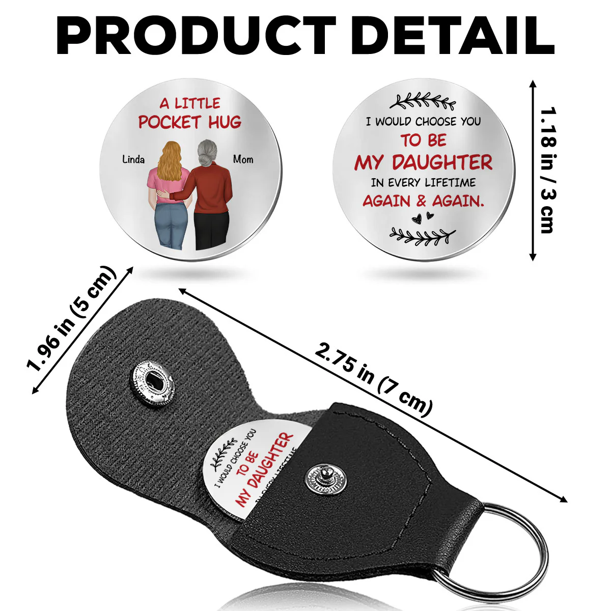 Again And Again - Personalized Custom Pocket Hug - Image 5